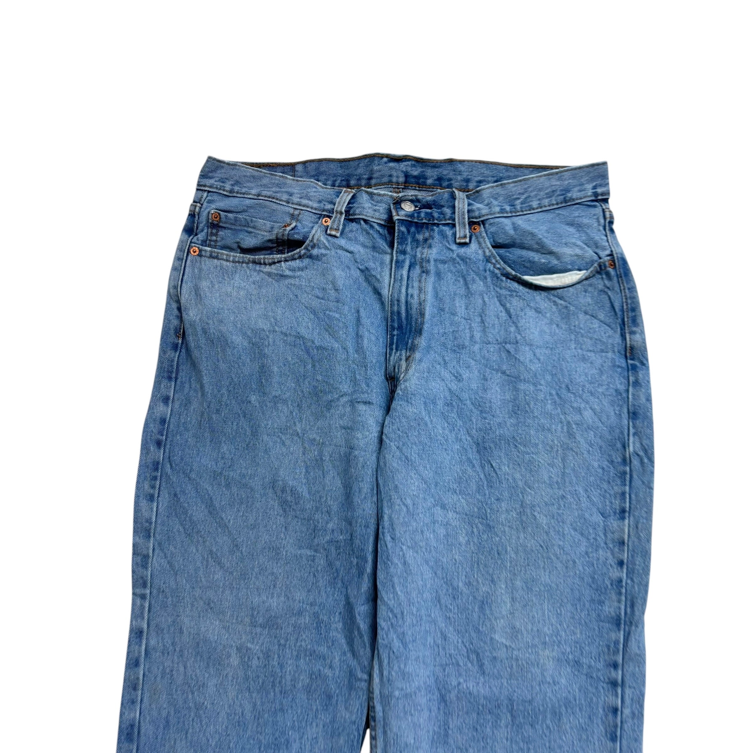 Levis 550 Jeans W36 L30 Mens Light Blue Baggy Relaxed Straight Fit Denim (E)