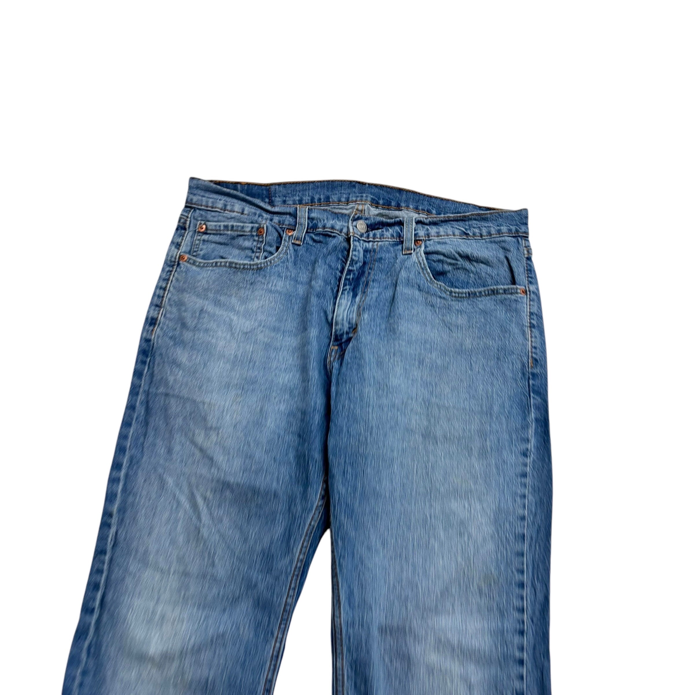 Levis Jeans W33 L30 Mens Mid Blue Regular Straight Fit Stretch Denim