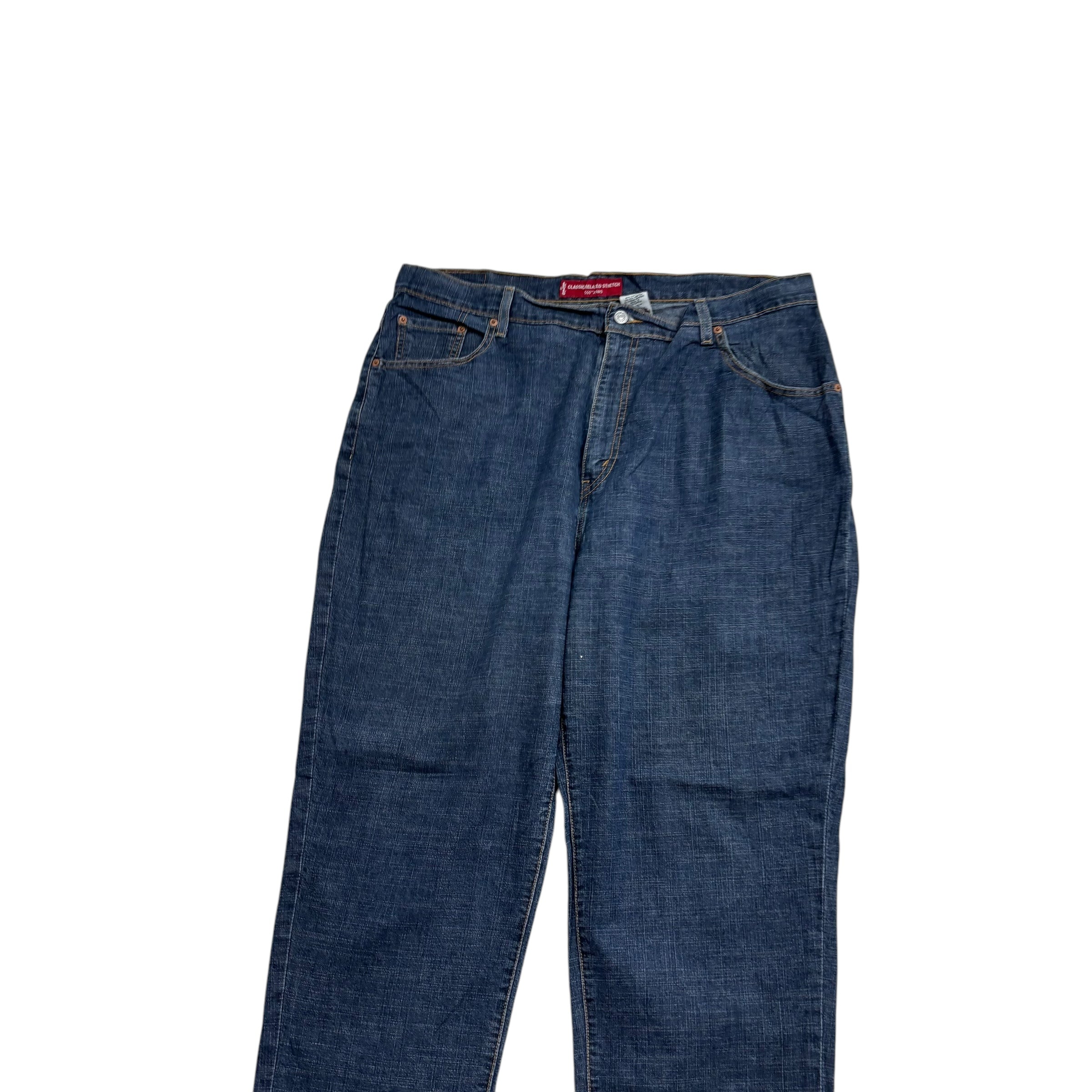 Levis 550 Jeans W40 L32 Womens Dark Blue Relaxed Tapered Stretch Denim