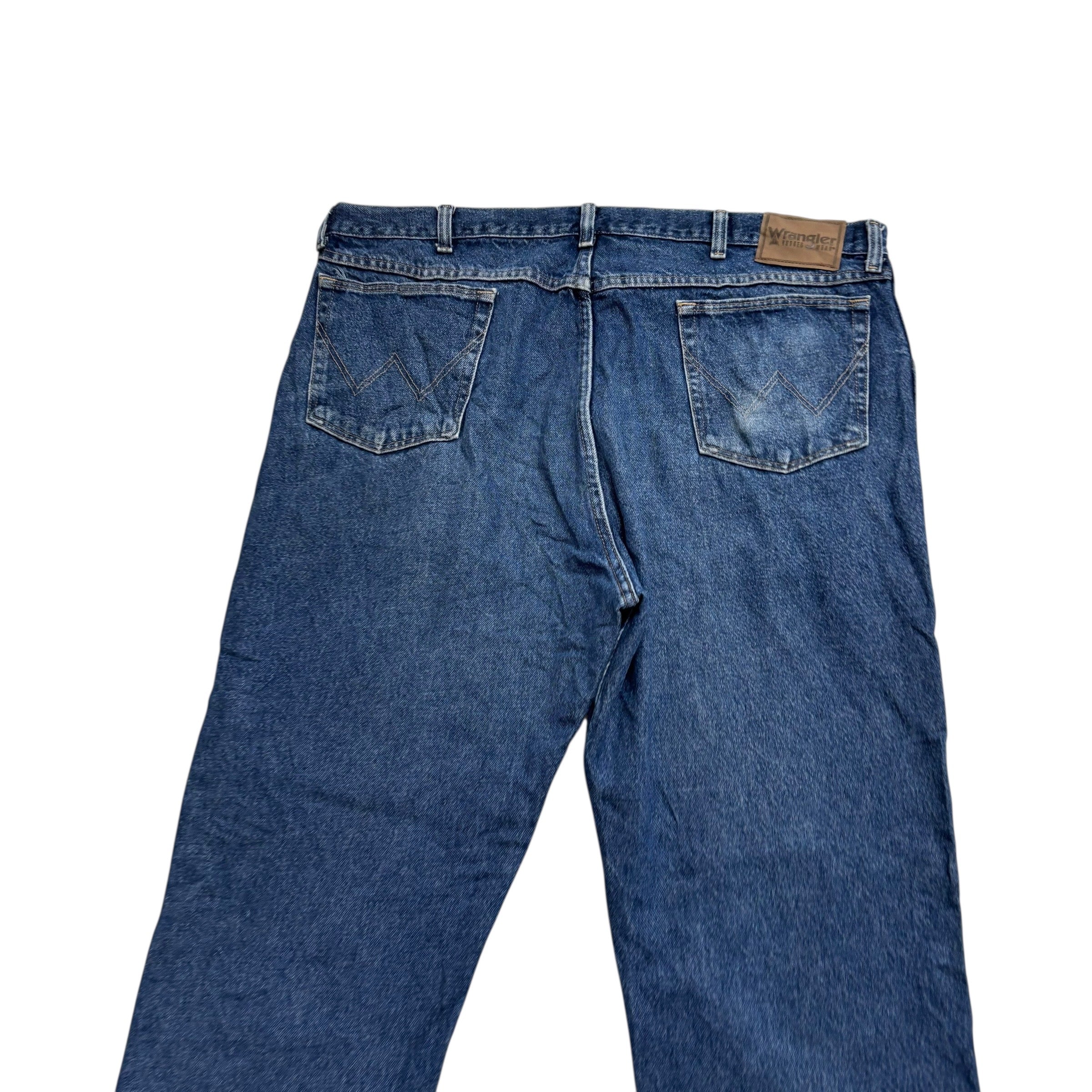 Wrangler Jeans W42 L30 Mens Mid Blue Regular Straight Fit Vintage Denim (E)