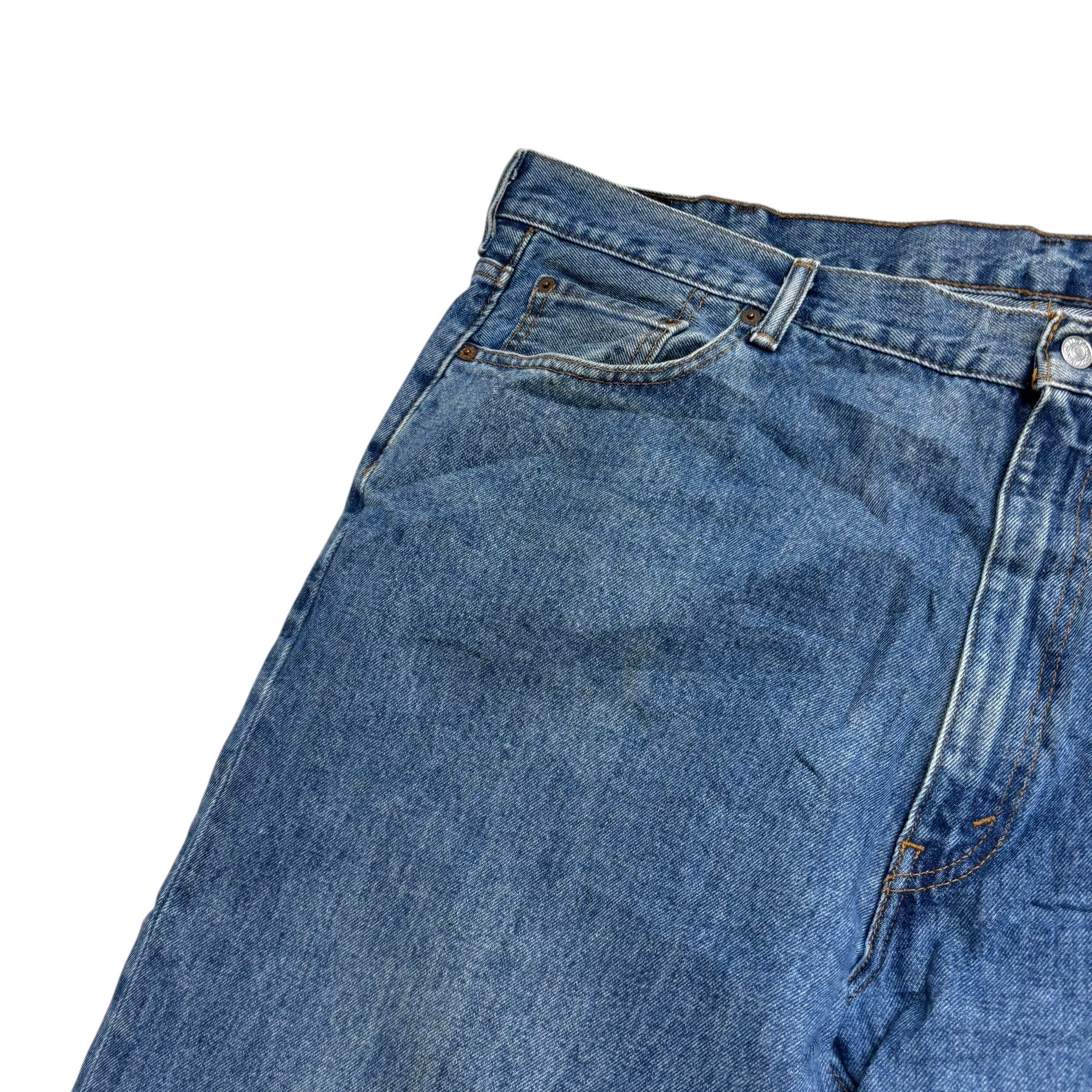 Levis 550 Jeans W46 L32 Mens Mid Blue Baggy Relaxed Straight Fit Denim (F)
