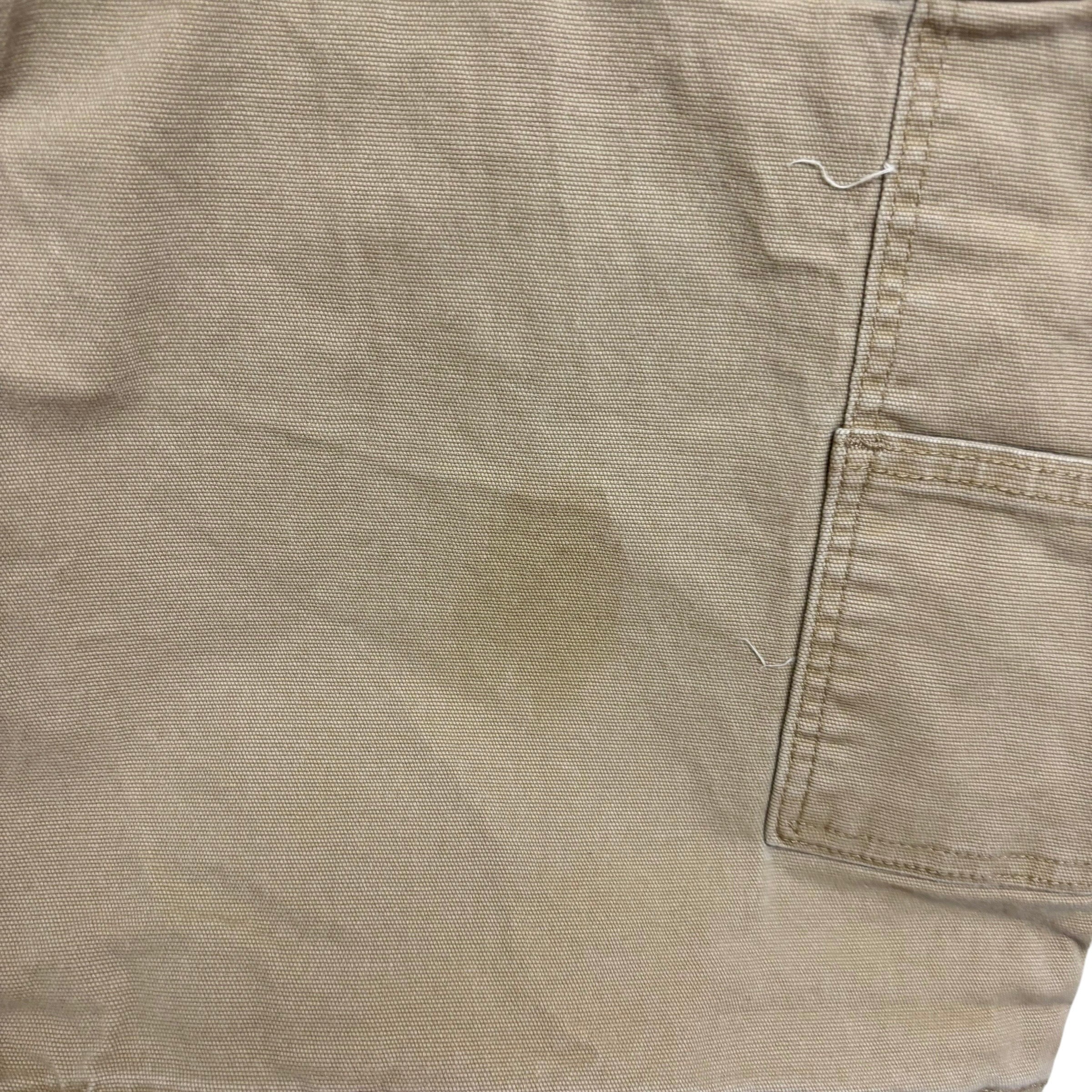 Wrangler Baggy Jorts W42 Mens Beige Denim Shorts Relaxed Stretch Carpenter (F)