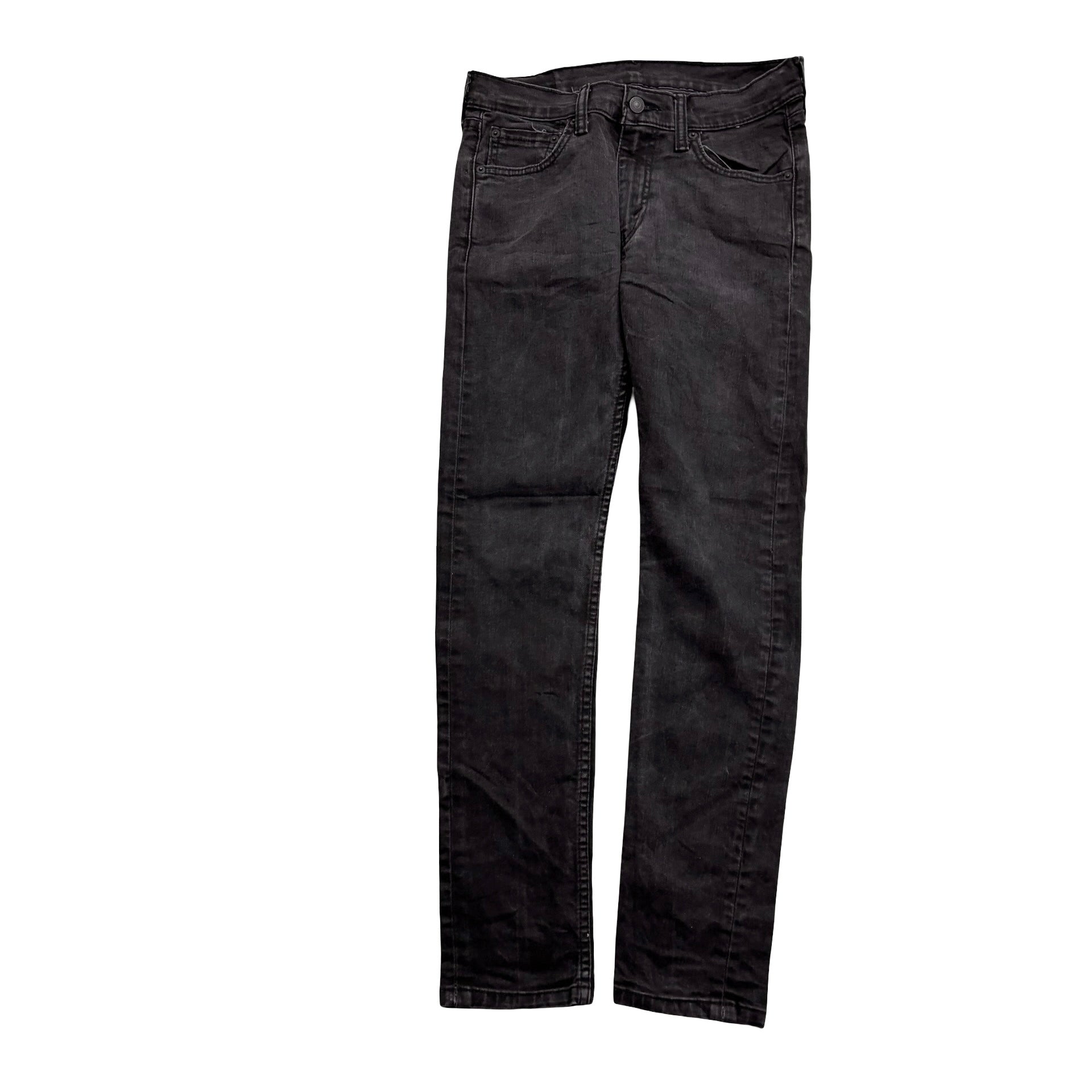 Levis 519 Jeans W28 L28 Mens Black Super Skinny Fit Stretch Denim (E)