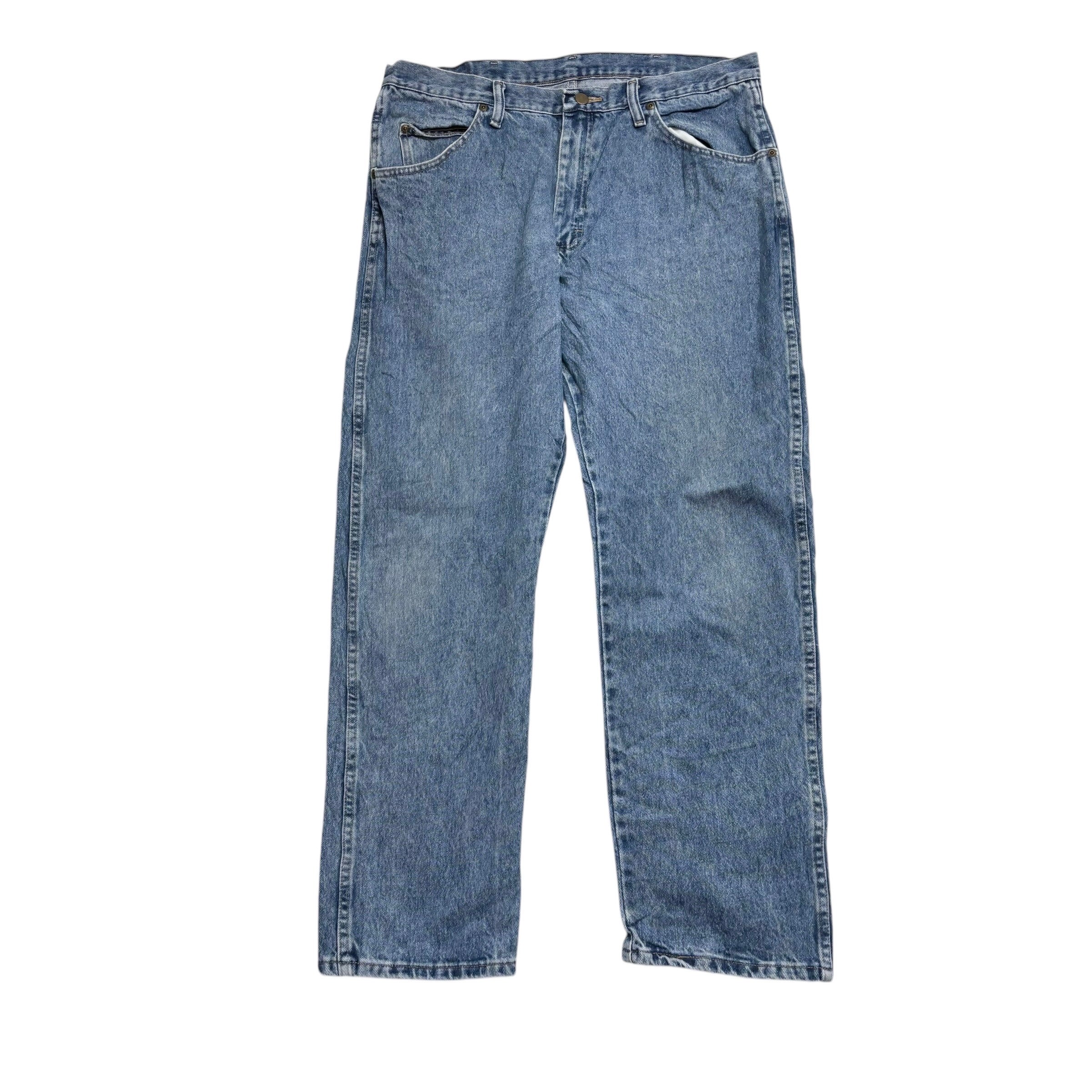 Wrangler Jeans W36 L30 Mens Light Blue Regular Straight Fit Vintage Denim