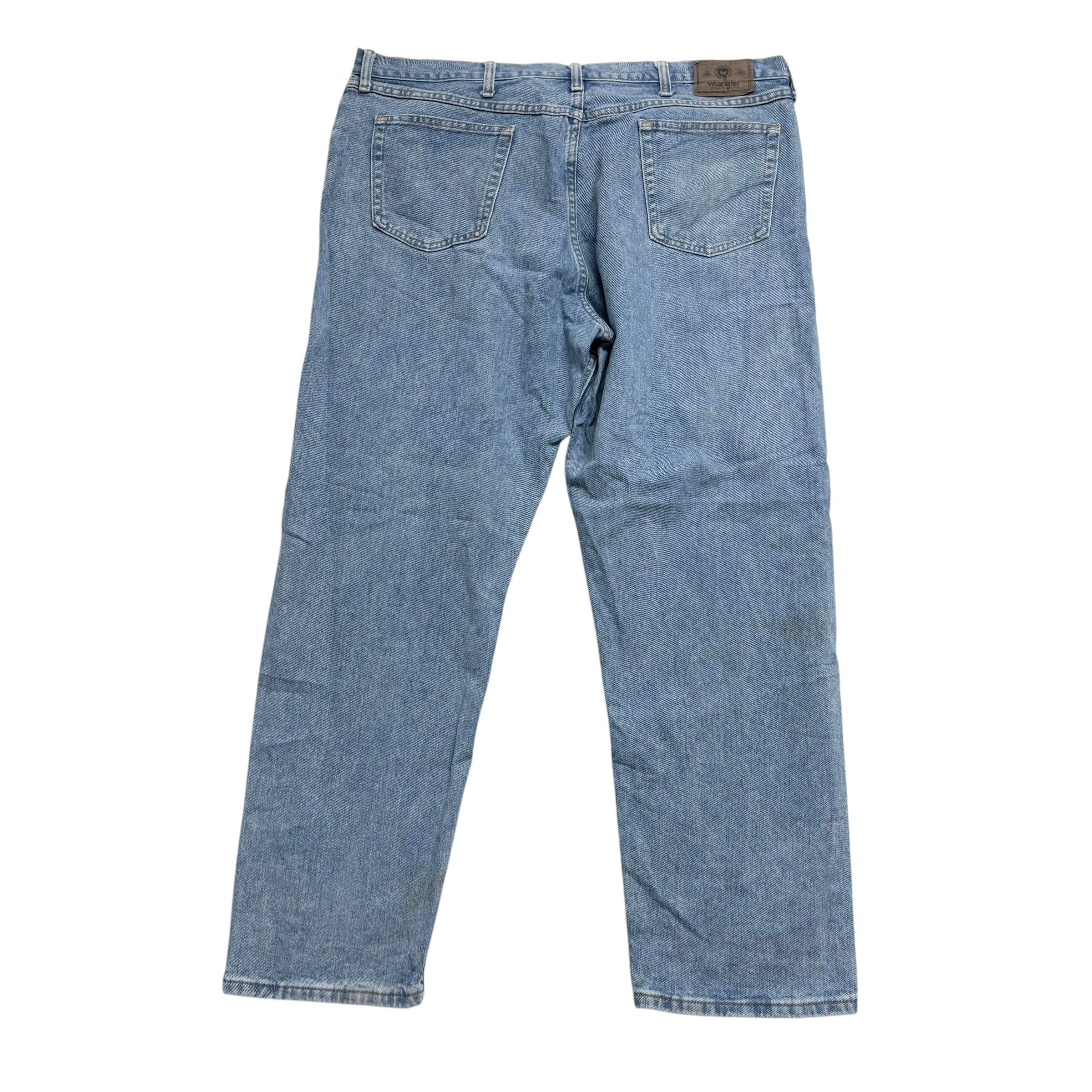 Wrangler Jeans W42 L32 Mens Light Blue Relaxed Straight Fit Vintage Denim (F)