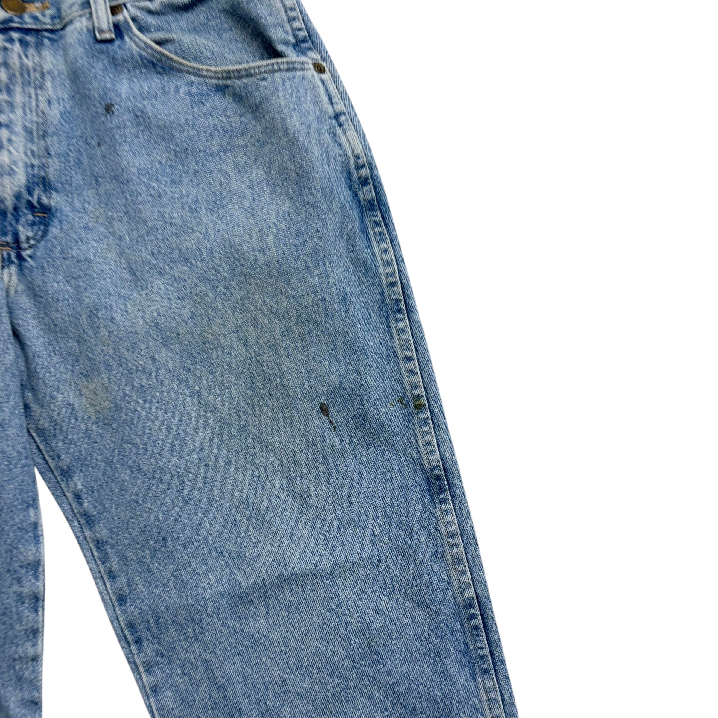 Wrangler Jeans W34 L29 Mens Regular Straight Fit Light Blue Denim (F)