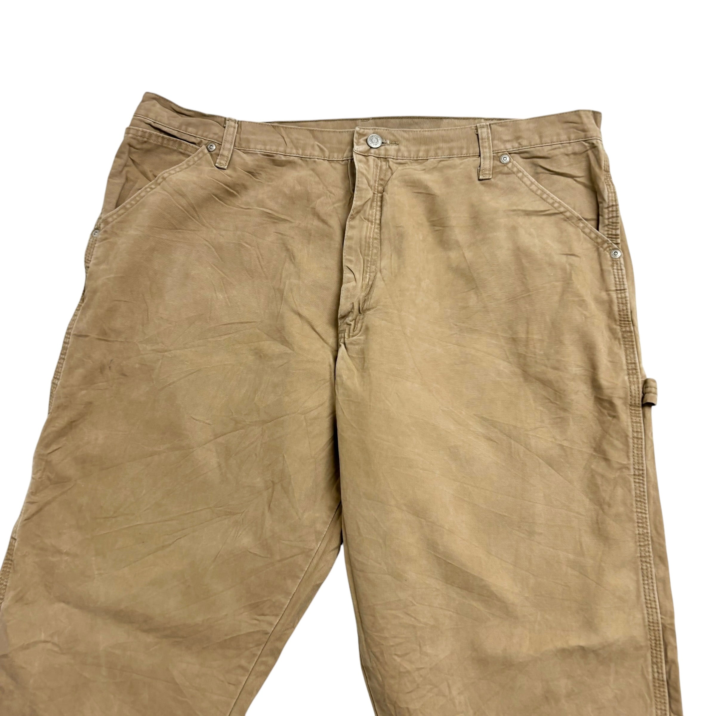 Wrangler Carpenter Pants W40 L30 Mens Brown Tan Baggy Relaxed Straight Fit