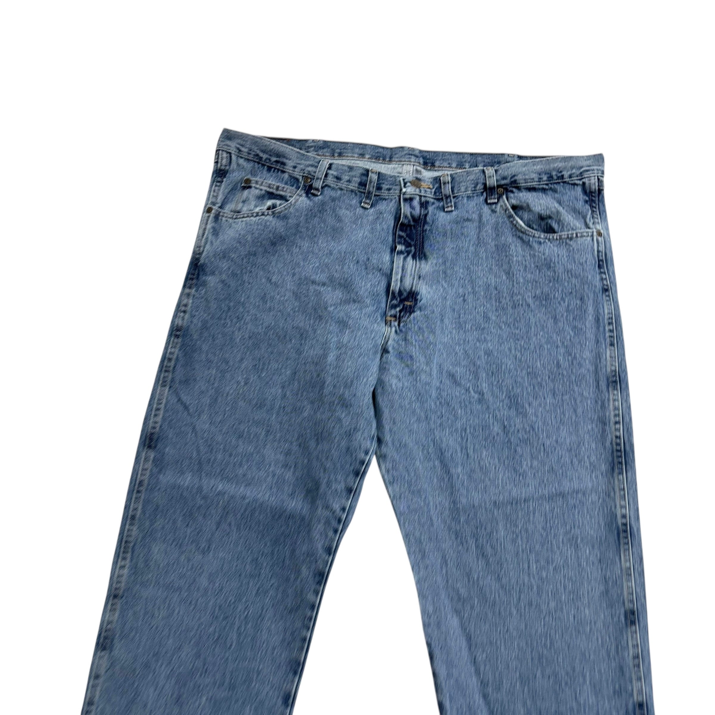 Wrangler Jeans W46 L28 Mens Mid Blue Relaxed Straight Fit Vintage Denim (E)