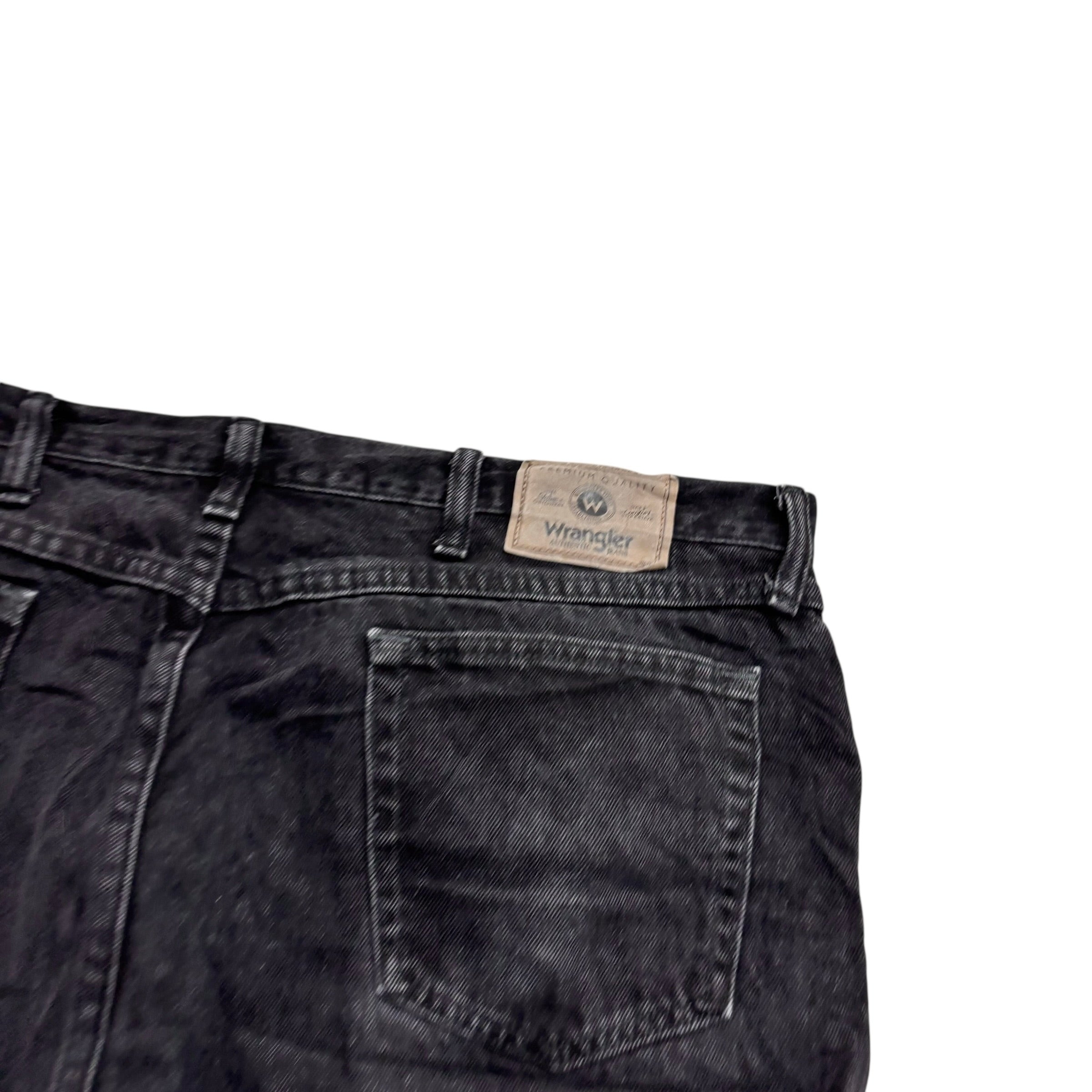 Wrangler Jeans W40 L30 Mens Black Baggy Relaxed Straight Fit Denim (F)