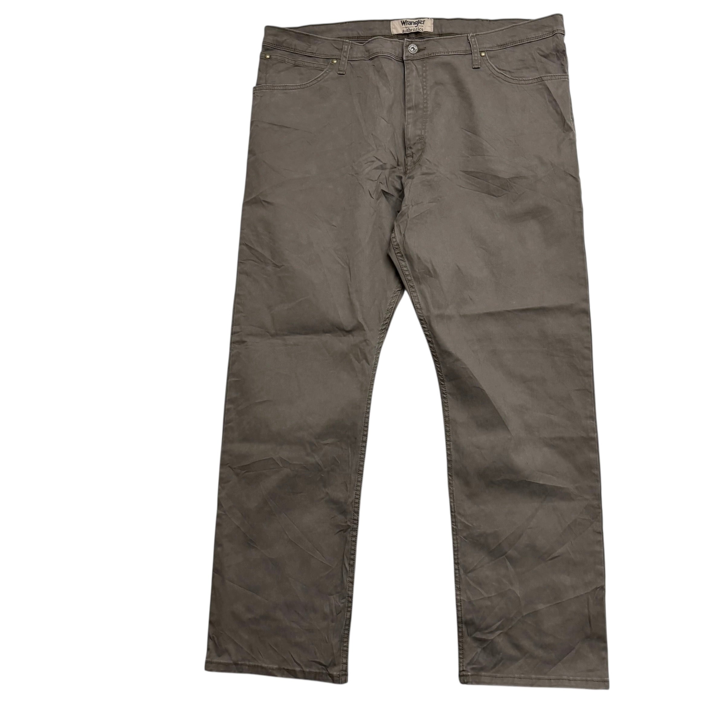 Wrangler Trousers W40 L30 Mens Brown Regular Straight Fit Stretch Pants (E)