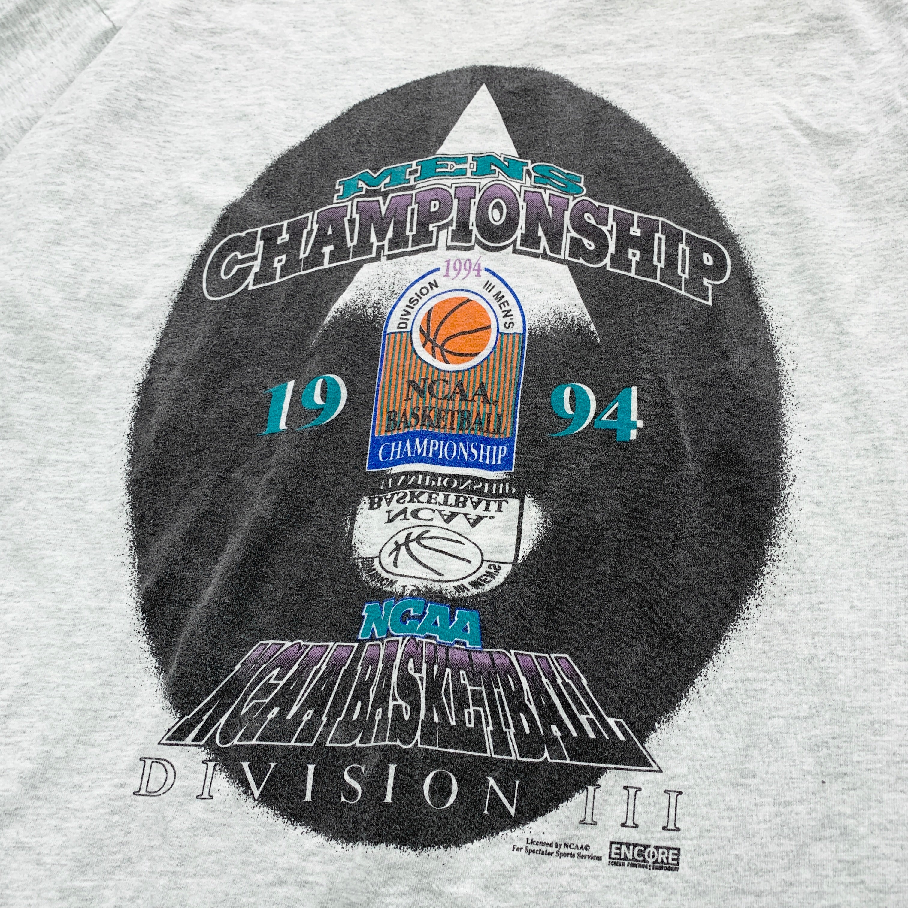 Vintage T Shirt Mens XXL Grey Single Stitch Graphic Print 90s USA Basketball