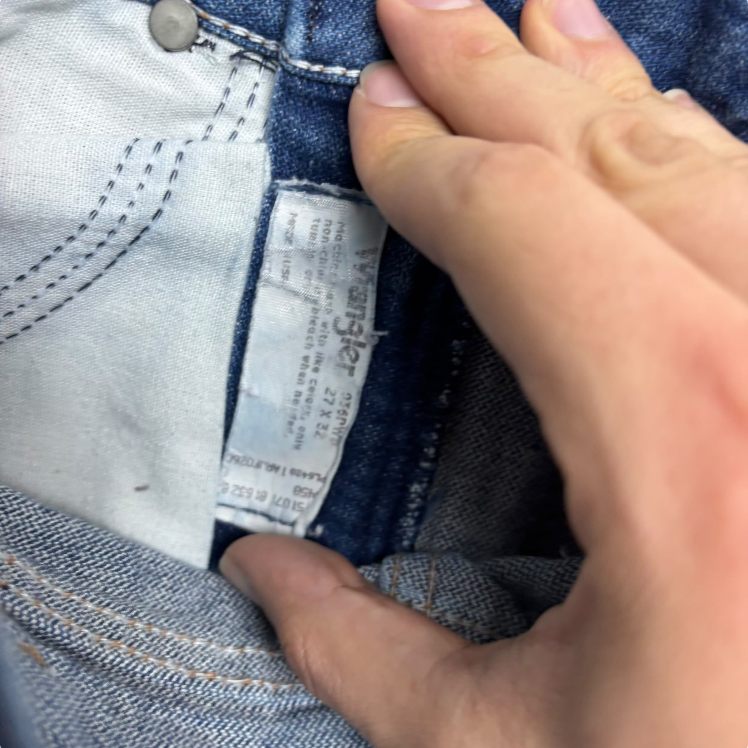 Wrangler Jeans Cowboy Cut W26 L31 Mens Mid Blue 936 Slim Fit USA Made (E)