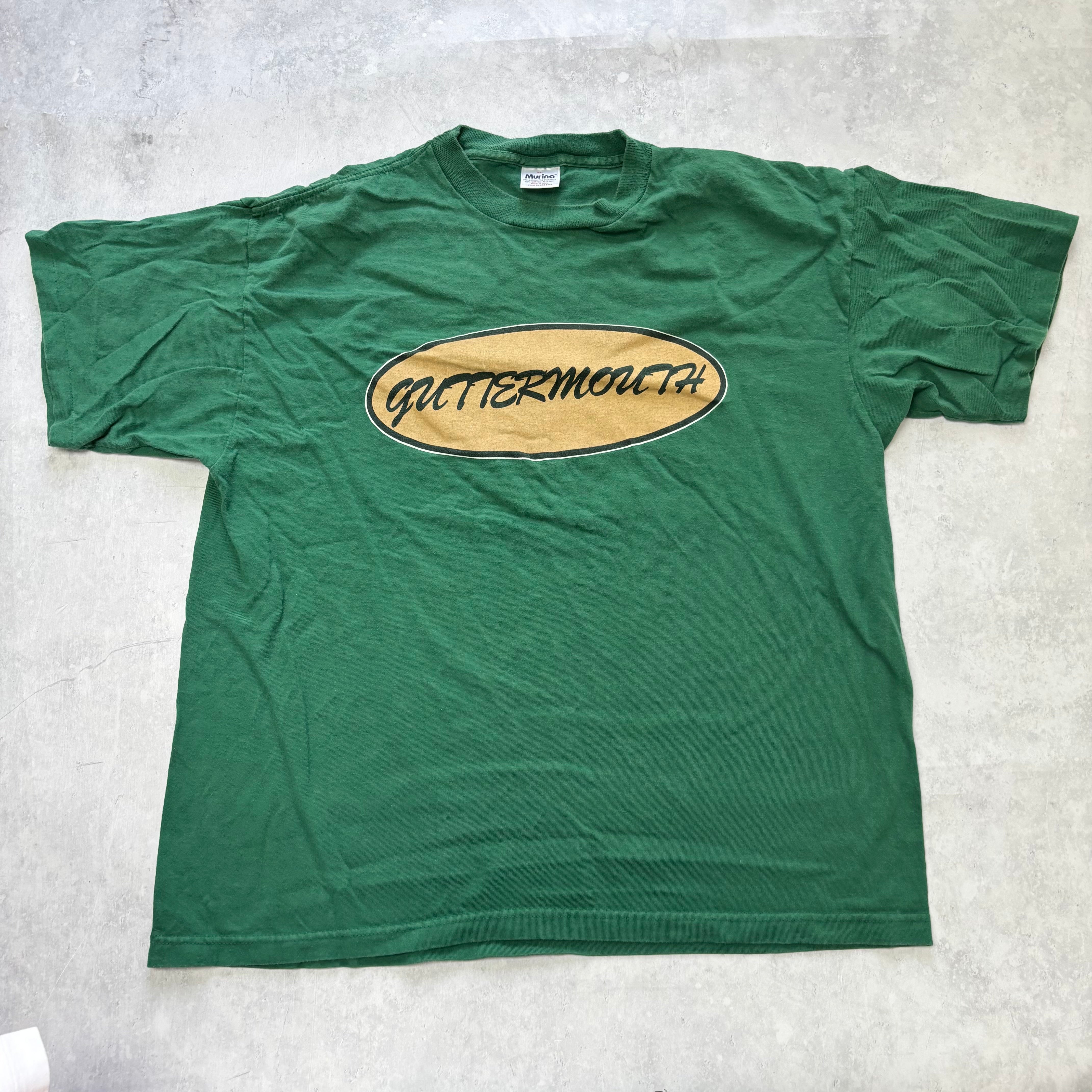 Vintage Guttermouth T Shirt Mens XL Green 90s Punk Band Music (E)