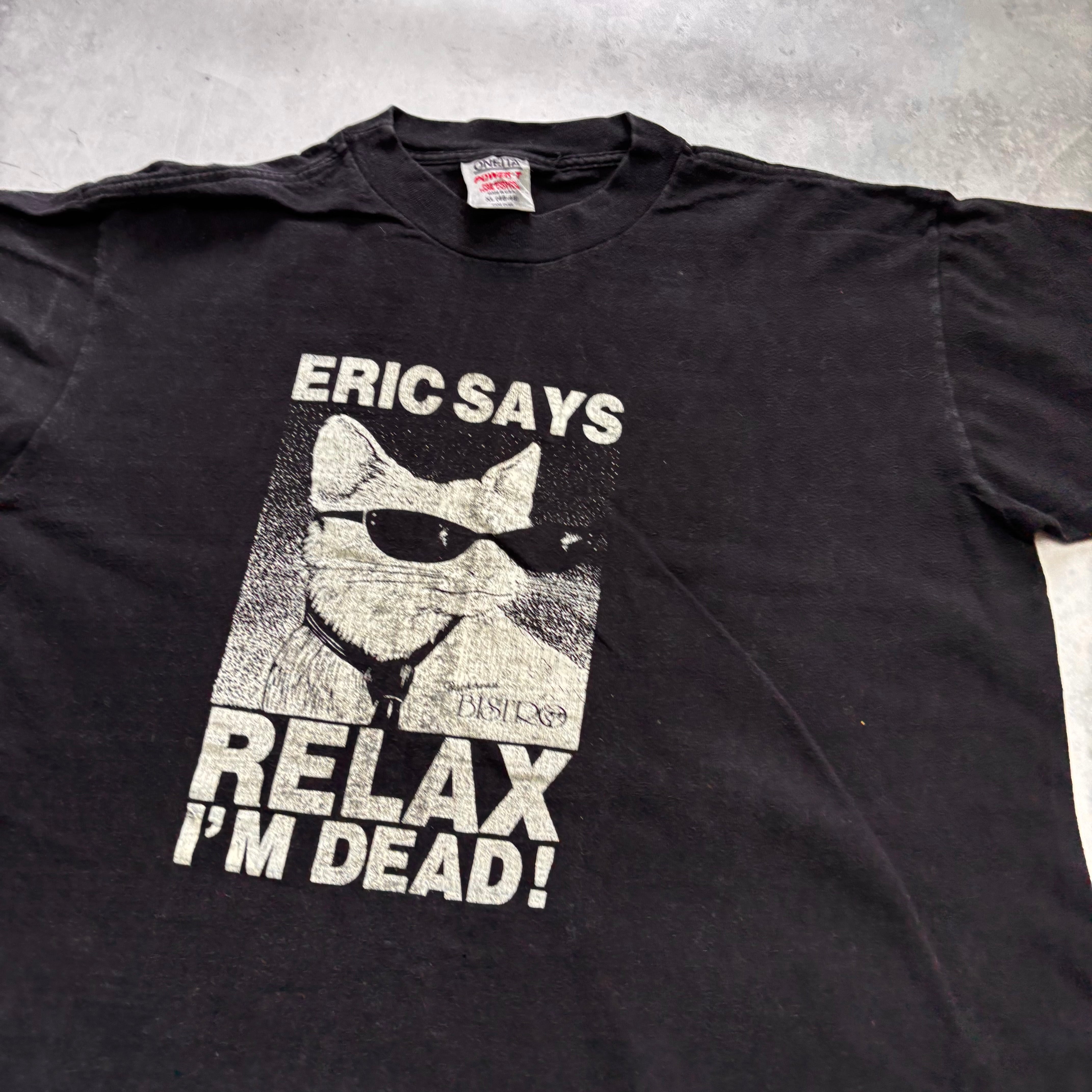 Vintage T Shirt Mens Large Black Single Stitch Graphic Print 90s USA (F)