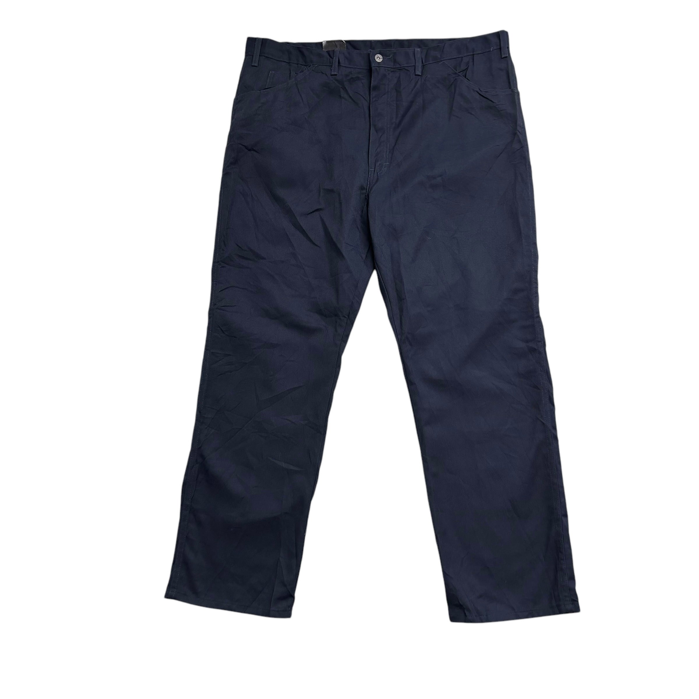 Dickies Carpenter Pants W44 L32 Mens Navy Blue Relaxed Straight Fit Trousers (E)