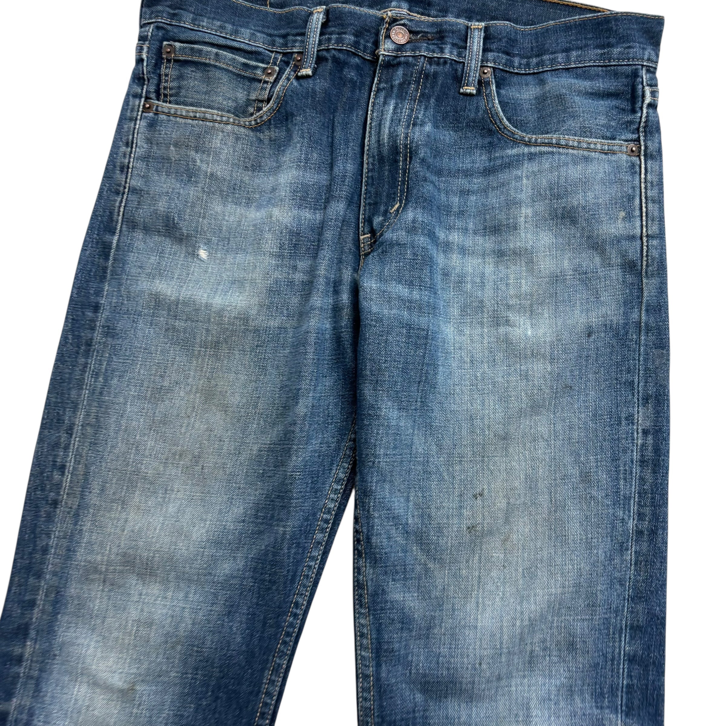 Levis 527 Jeans W34 L32 Mens Dark Blue Regular Bootcut Fit Denim (F)