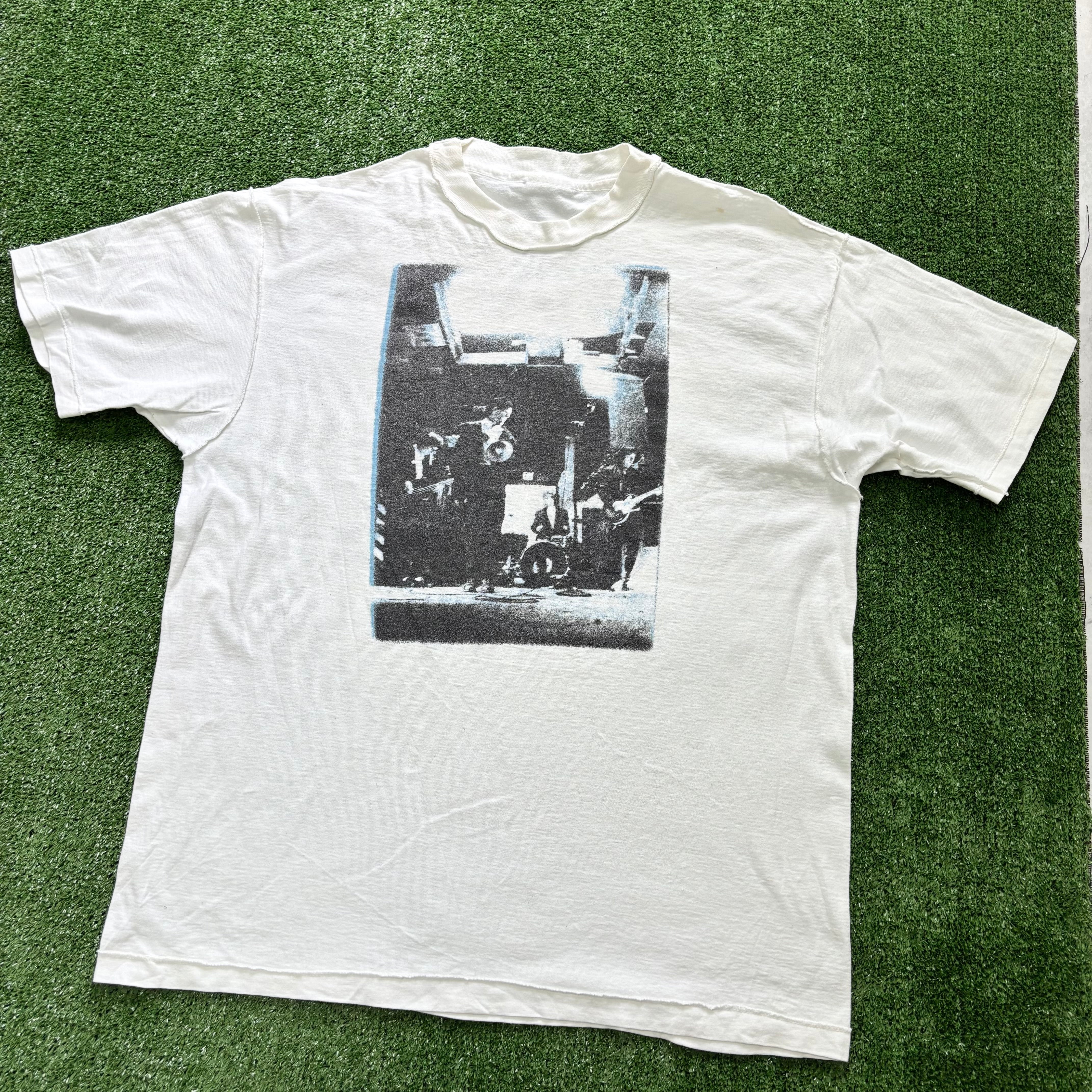 Vintage REM T Shirt Mens XL White Single Stitch Turn You Inside Out Music (F)