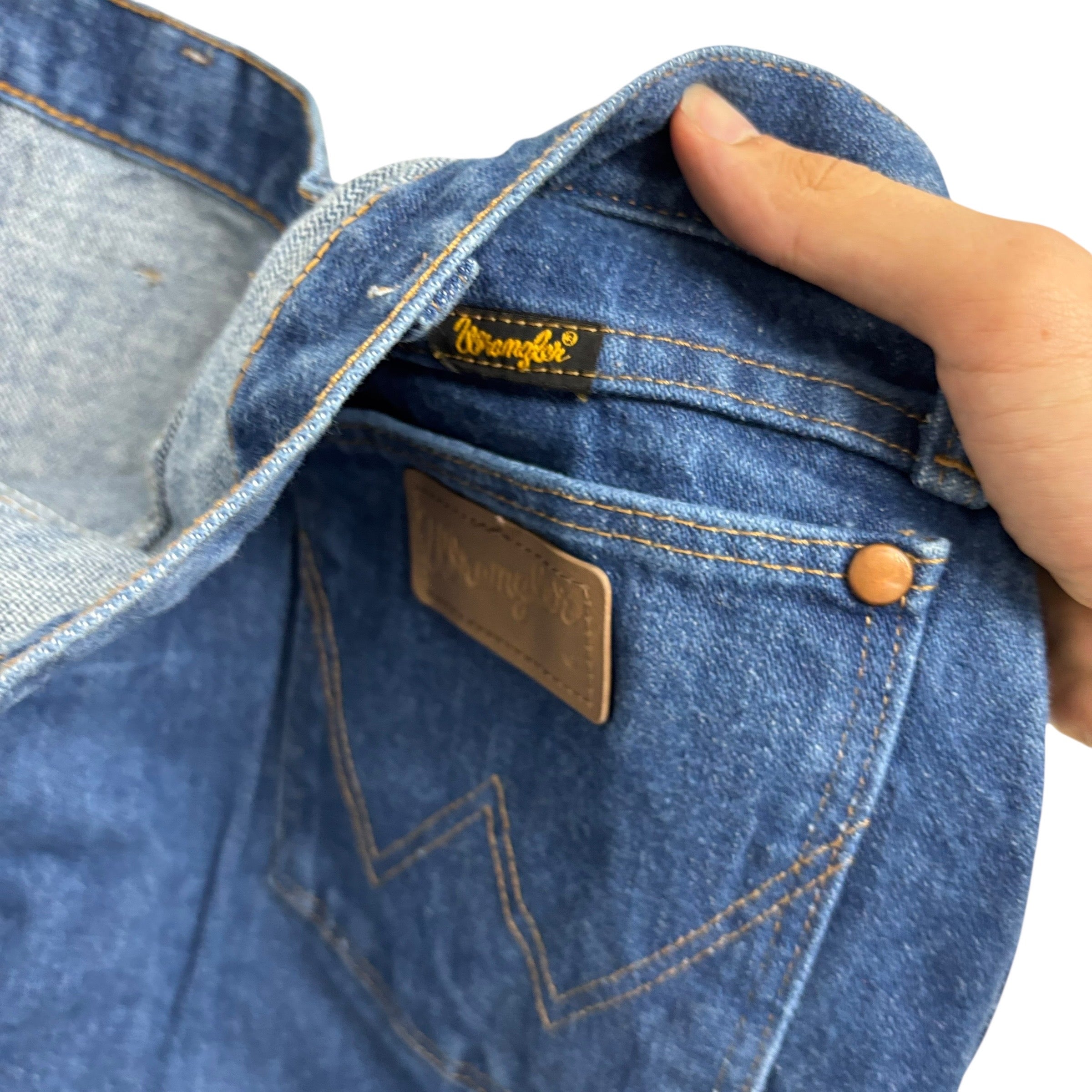 Wrangler Jeans Cowboy Cut W44 L30 Mens Mid Blue 13MWZ Original Fit Denim (E)