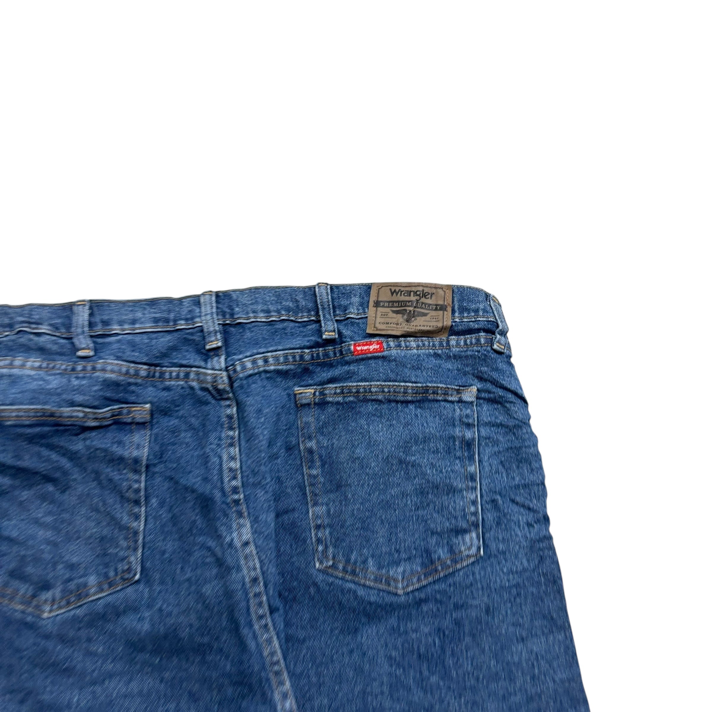 Wrangler Baggy Jorts W40 Mens Denim Shorts Mid Blue Relaxed Fit Stretch (E)