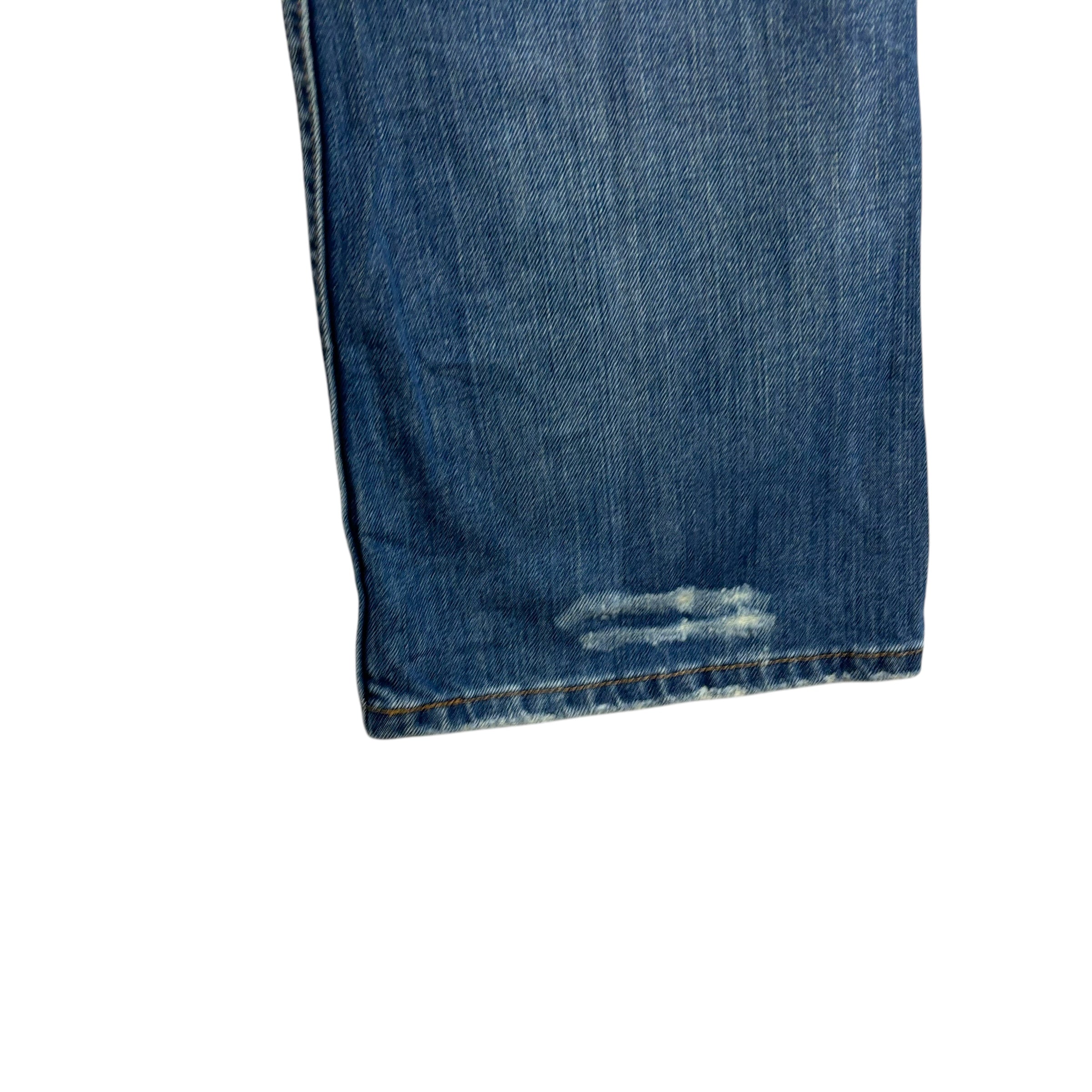 Levis 527 Jeans W30 L30 Mens Mid Blue Distressed Bootcut Fit Vintage Denim