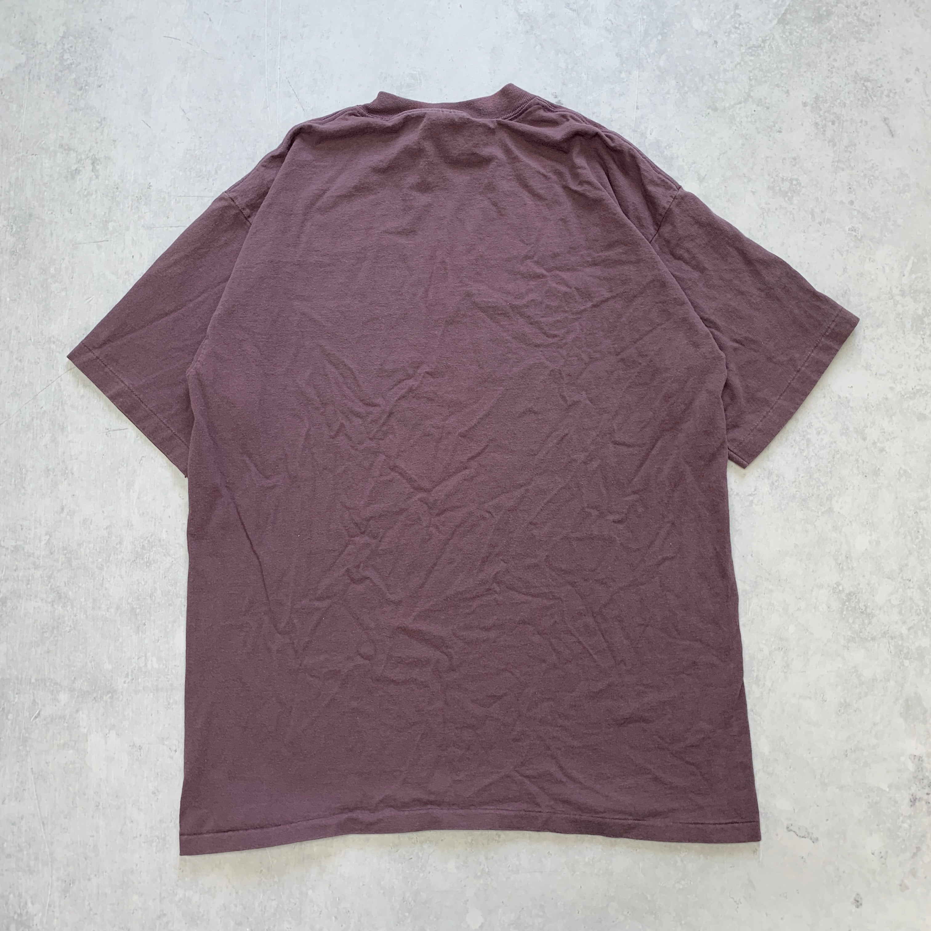 Vintage T Shirt Mens Large Purple Single Stitch Graphic Print 90s USA Tourist