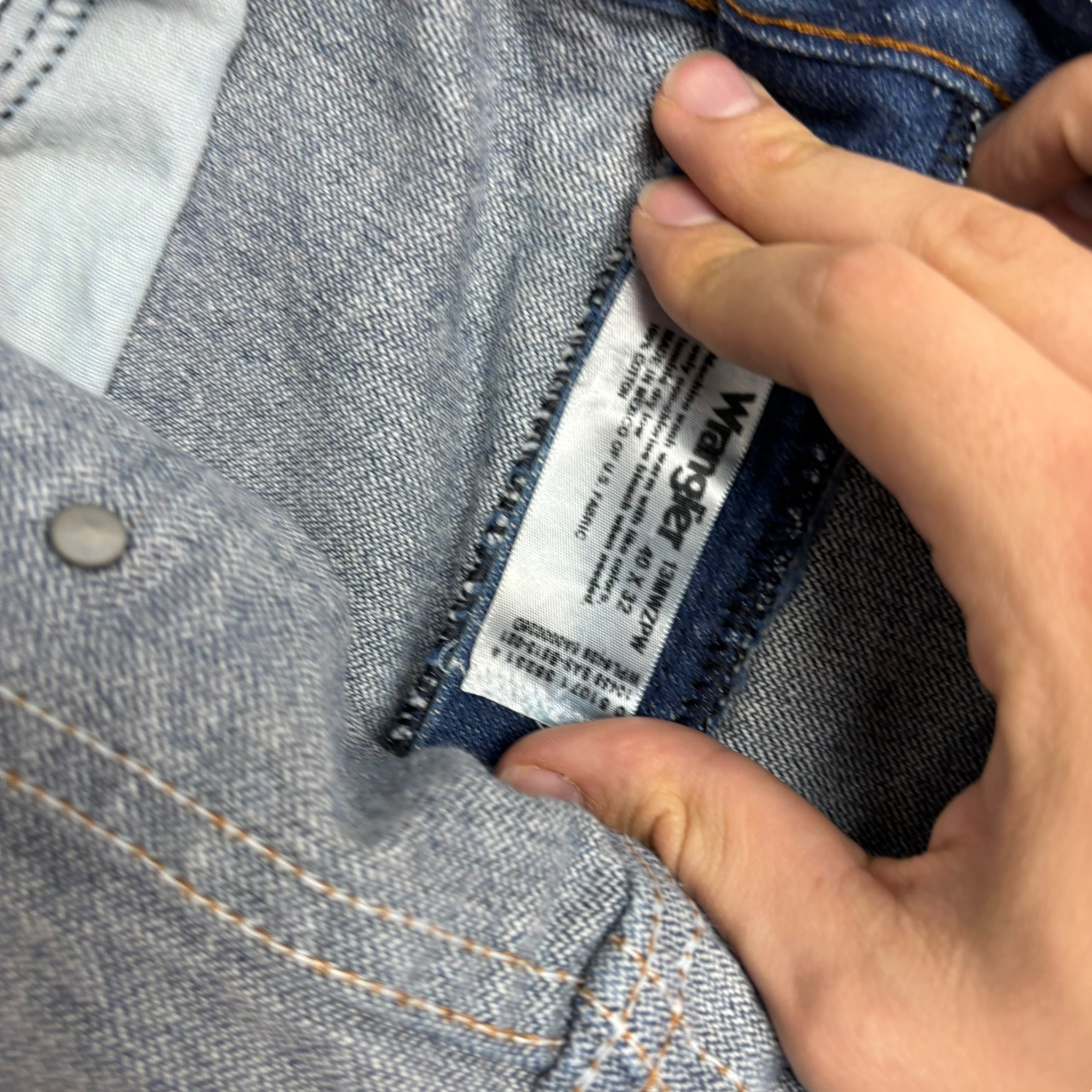 Wrangler Jeans Cowboy Cut W40 L32 Mens Mid Blue 13MWZ Original Fit Denim