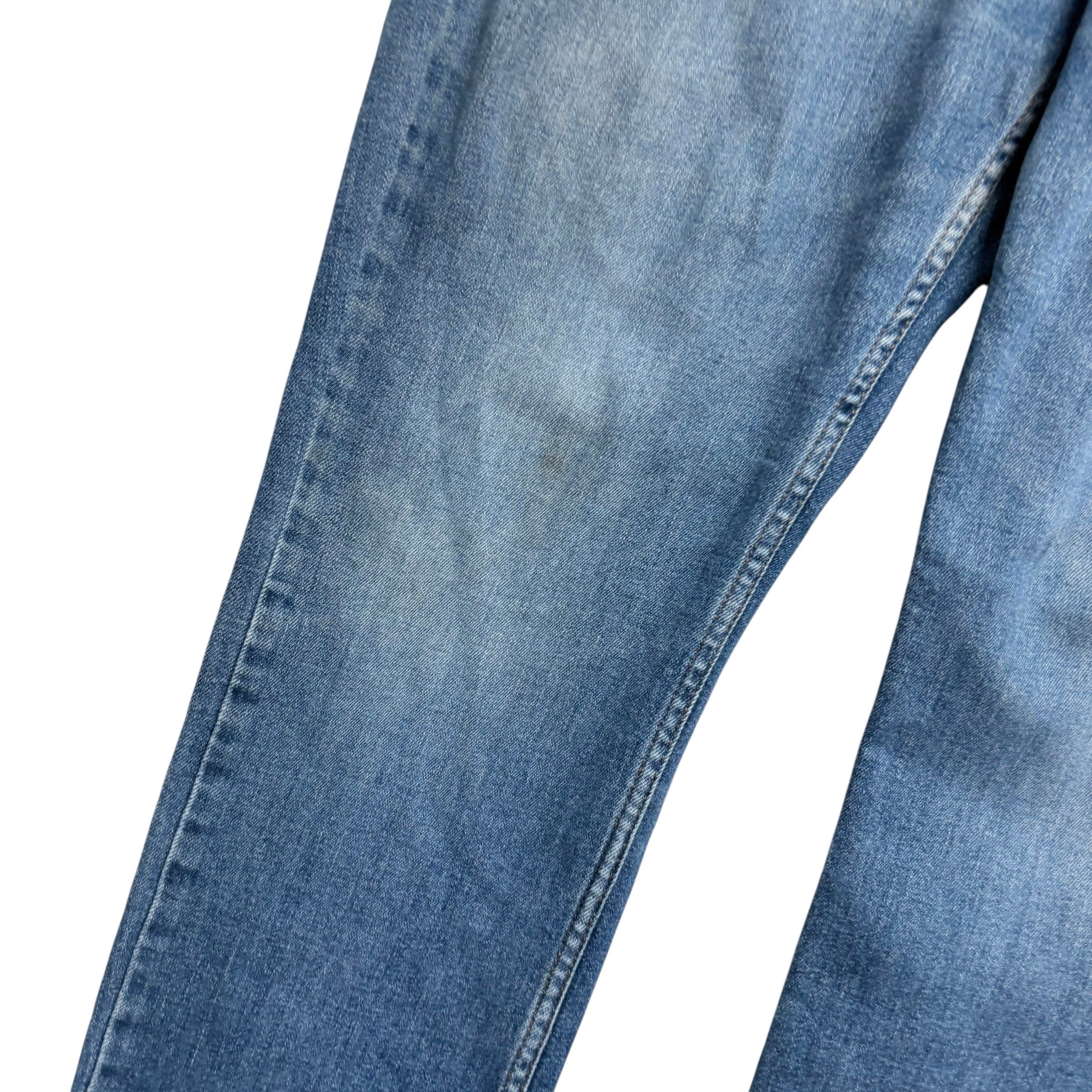 Levis 514 Jeans W34 L30 Mens Mid Blue Regular Straight Fit Stretch Denim (F)