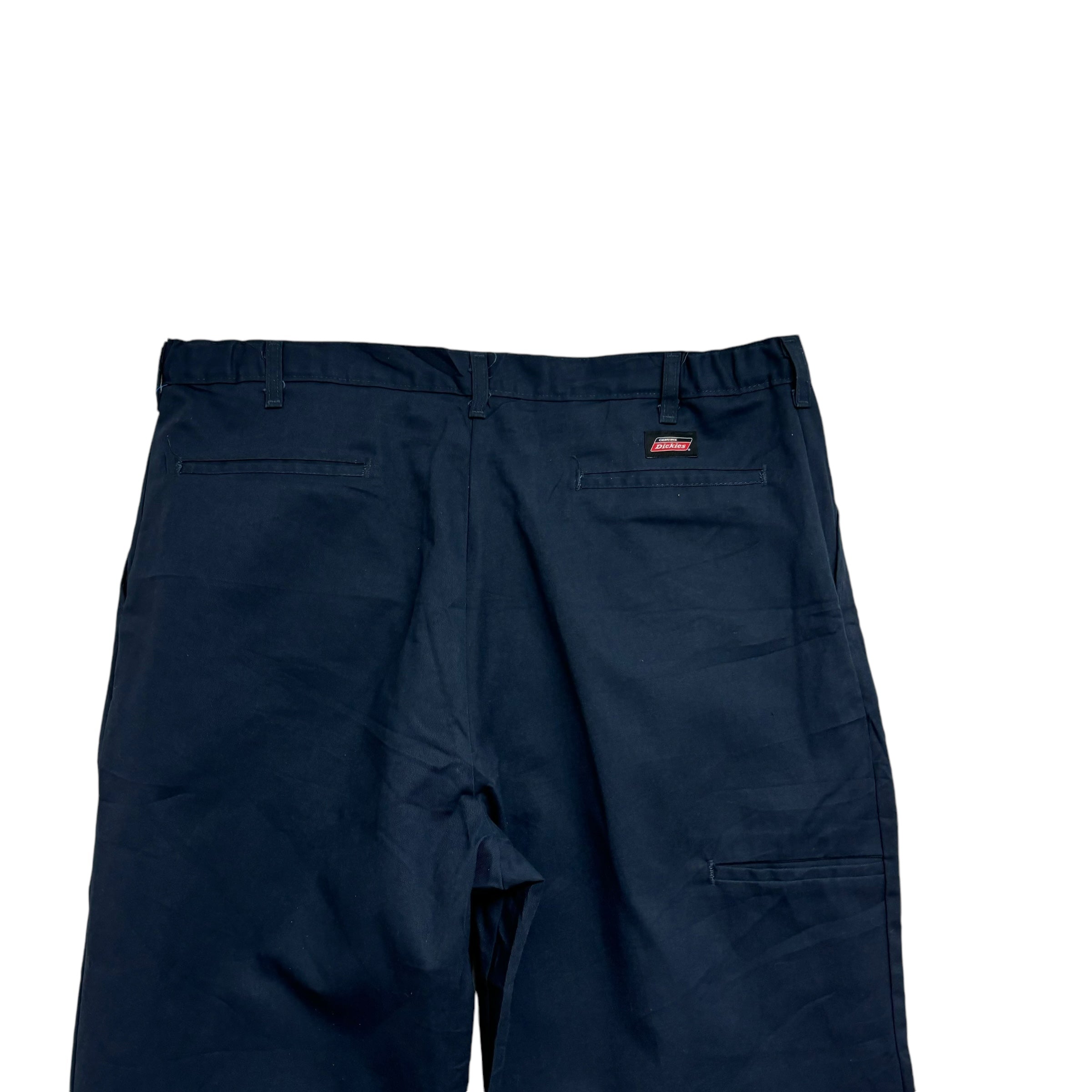 Dickies Pleated Trousers W40 L30 Mens Navy Blue Pants Relaxed Fit Workwear