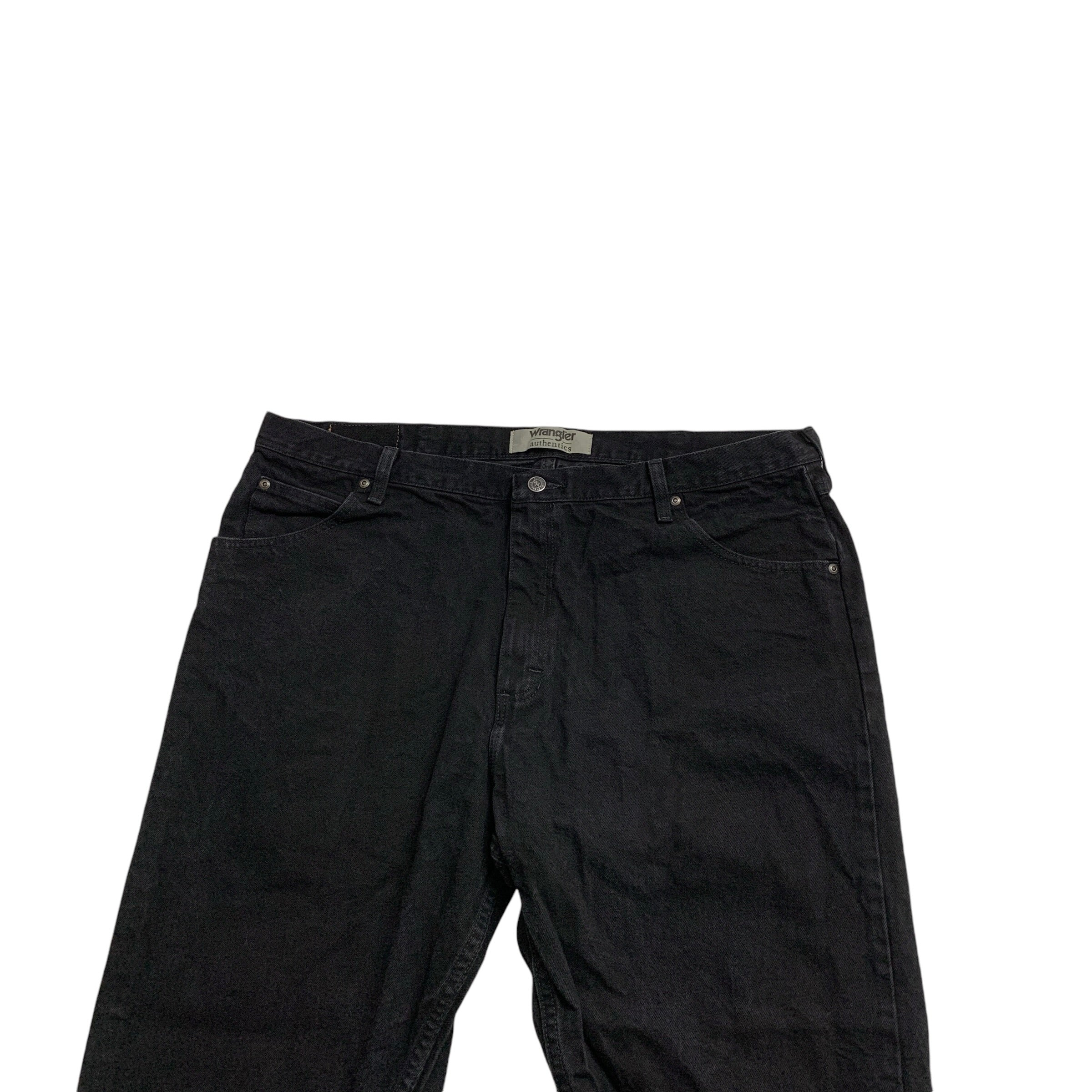 Wrangler Jeans W42 L29 Mens Black Baggy Relaxed Straight Fit Denim