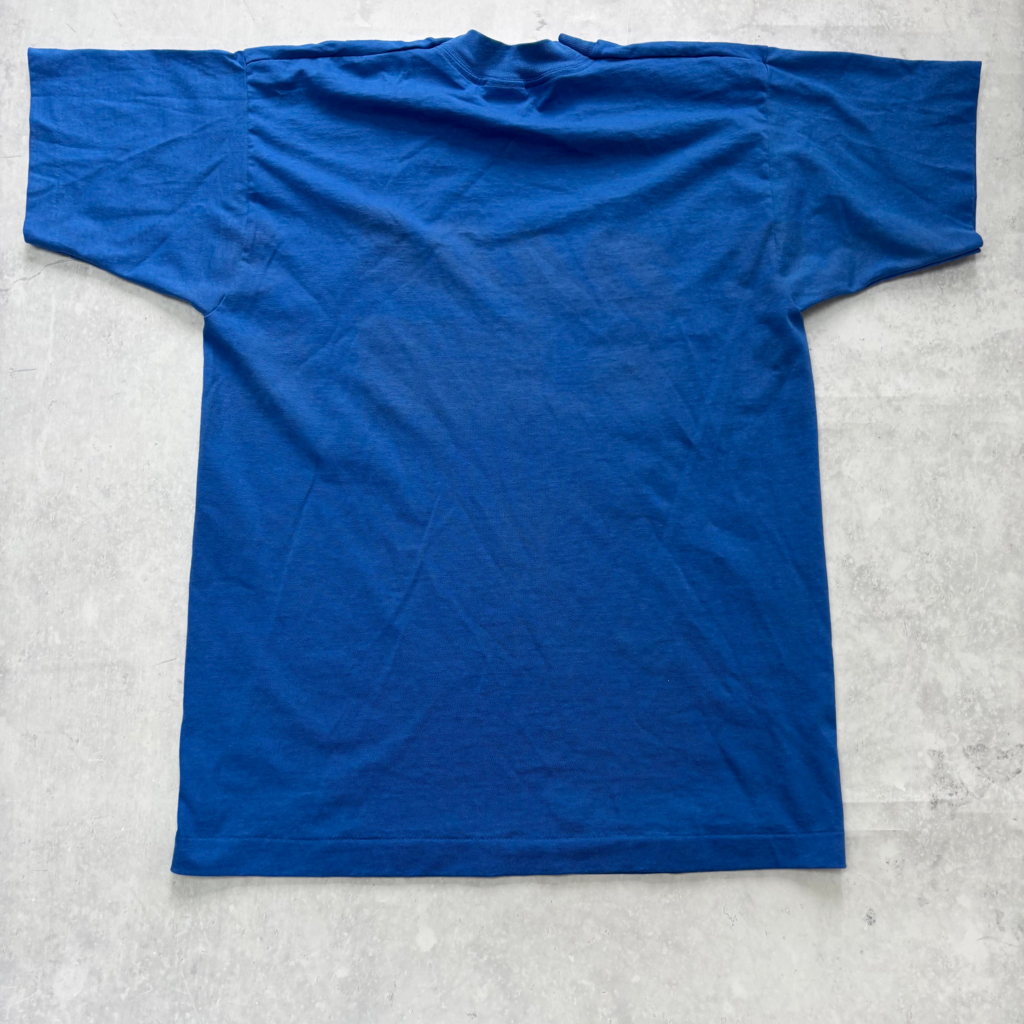 Vintage T Shirt Mens Medium Blue Single Stitch Graphic Print 90s DARE (E)