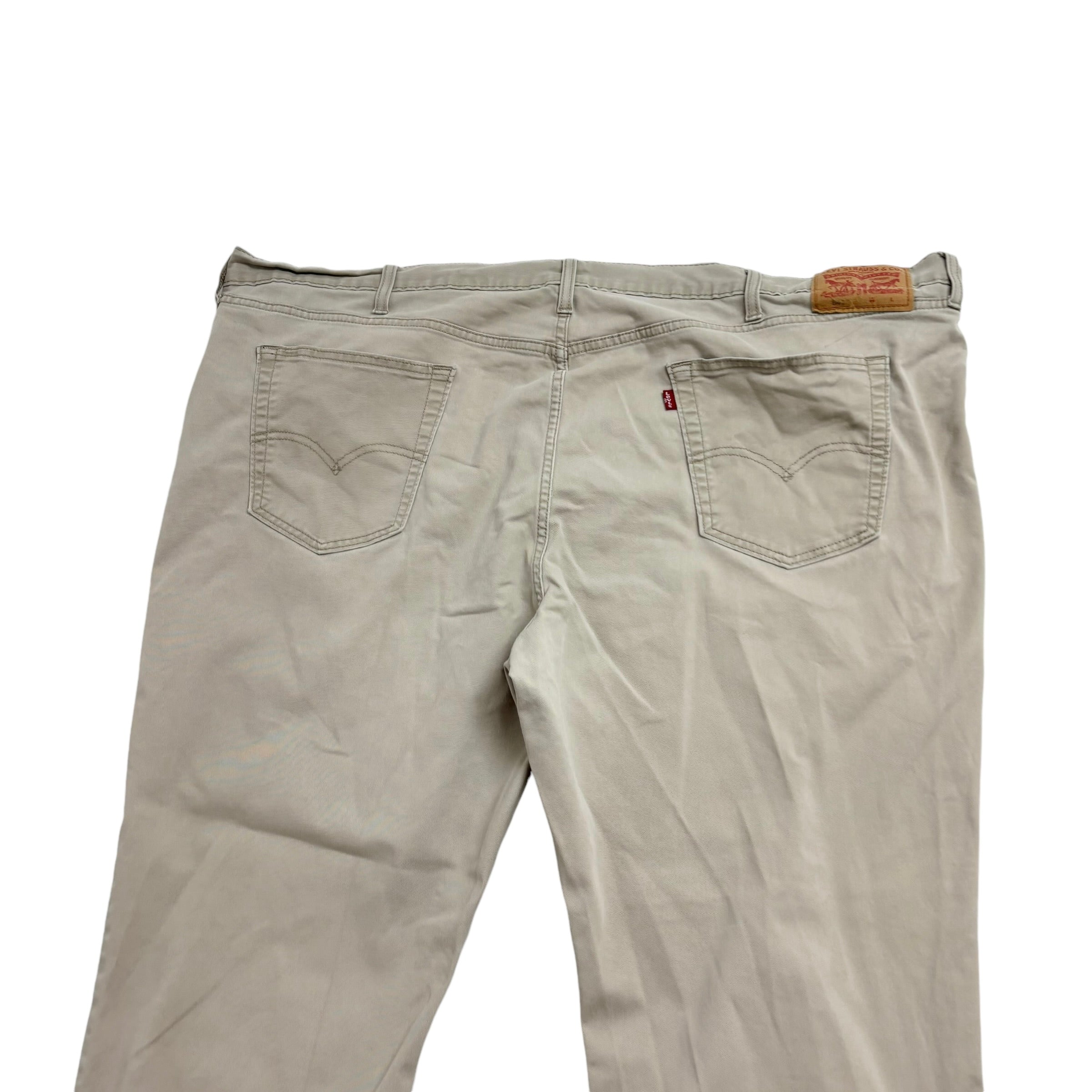 Levis 541 Trousers W52 L30 Mens Beige Athletic Tapered Fit Stretch Cotton Pants