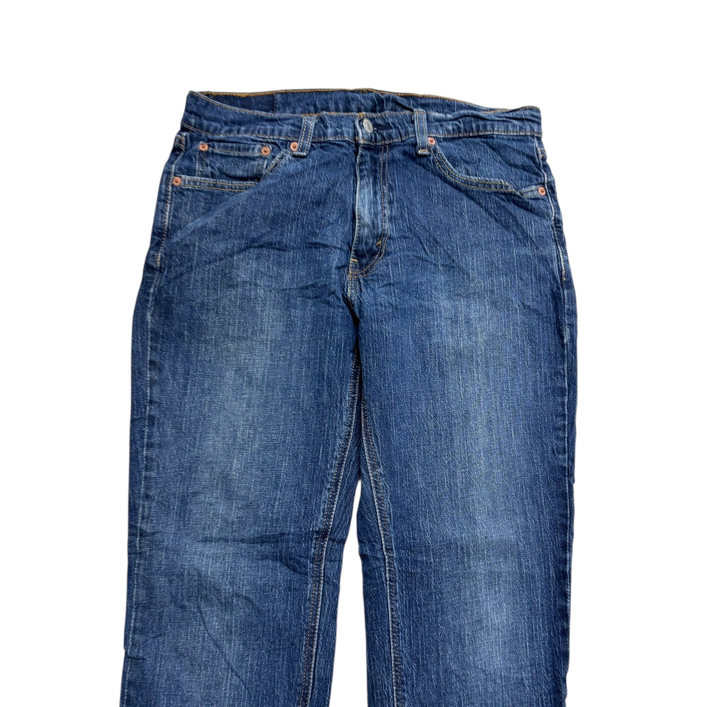 Levis 541 Jeans W32 L30 Mens Mid Blue Athletic Tapered Fit Stretch Denim (E)