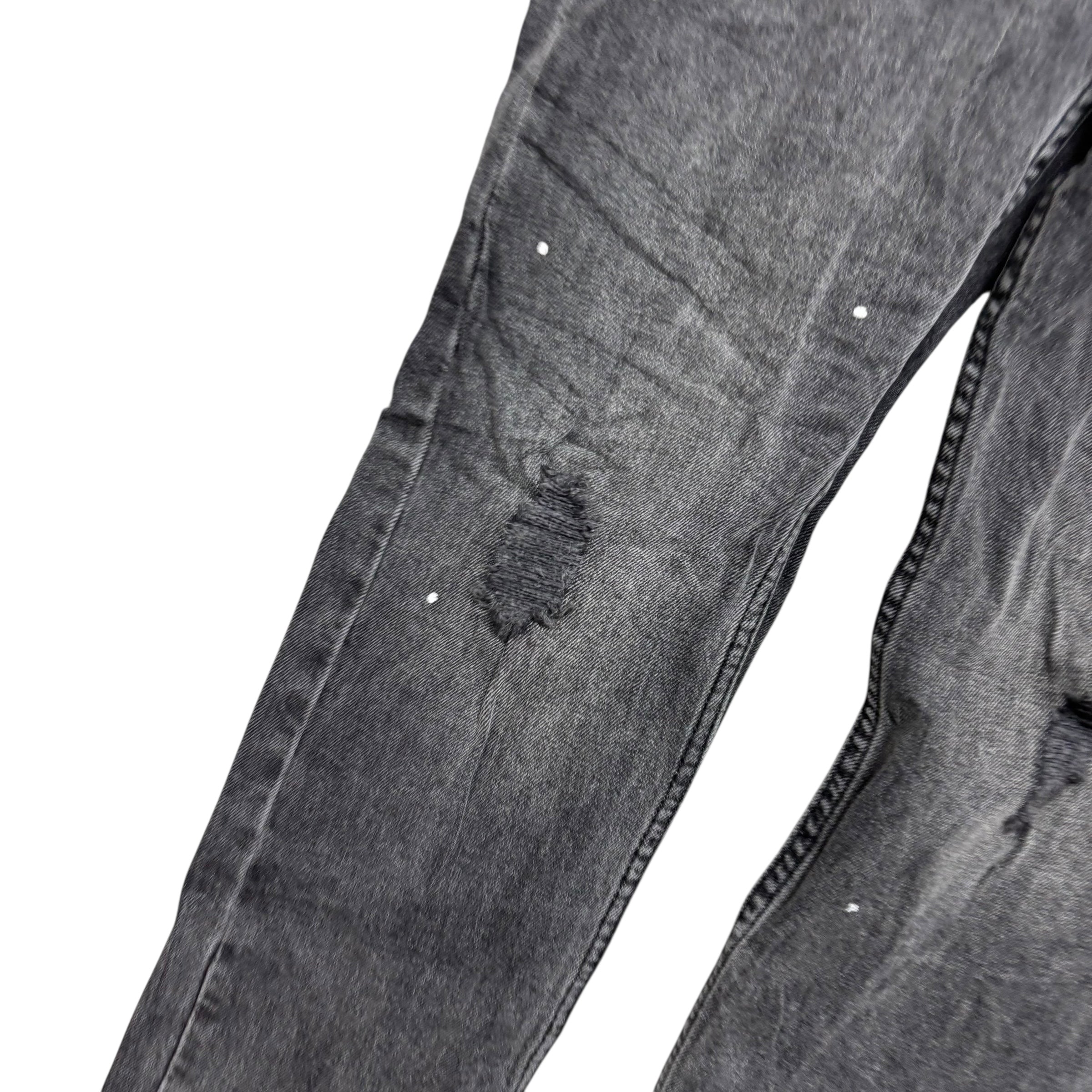 Levis 510 Jeans W28 L31 Mens Grey Skinny Fit Stretch Distressed Denim (F)