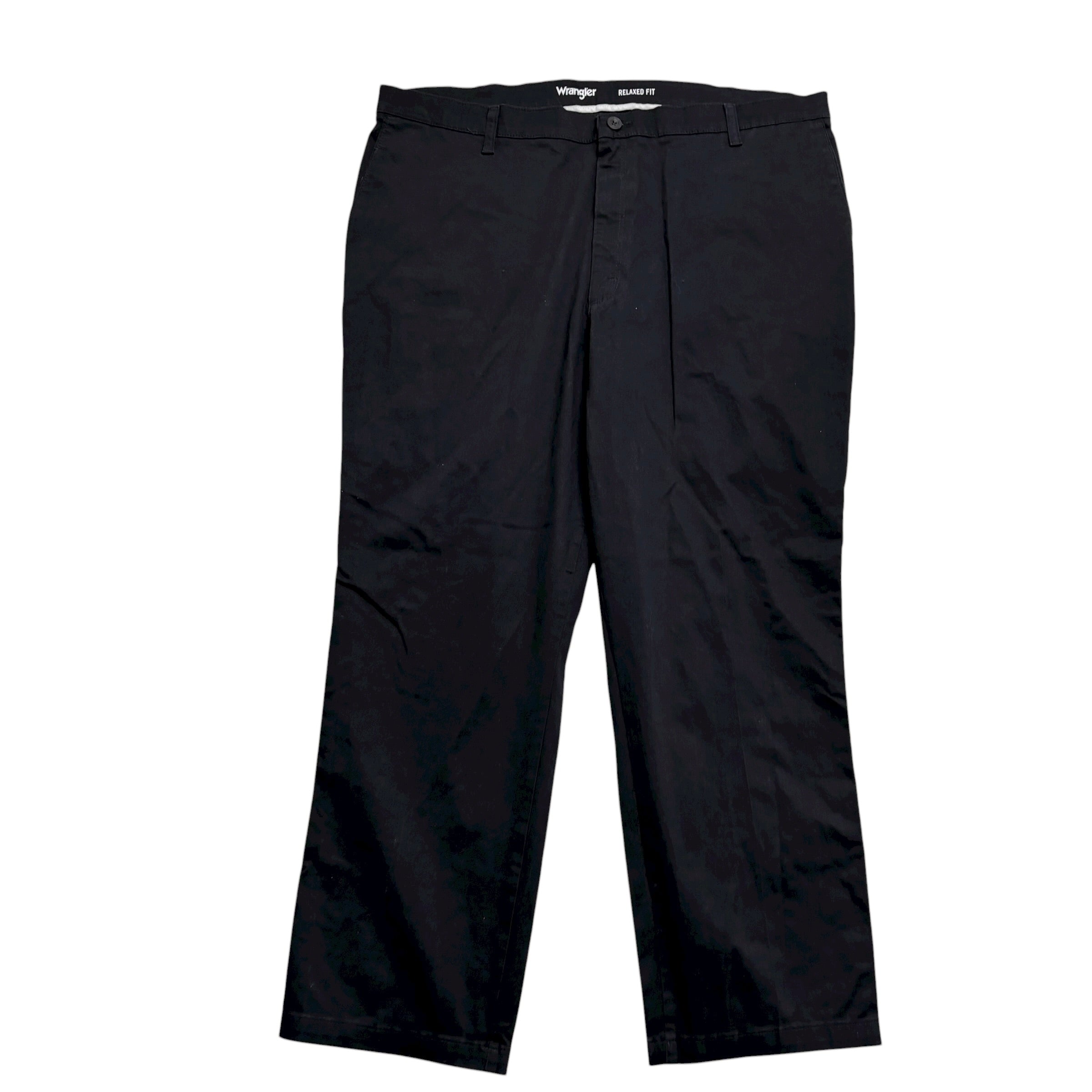 Wrangler Trousers W40 L30 Mens Black Relaxed Straight Fit Stretch (E)