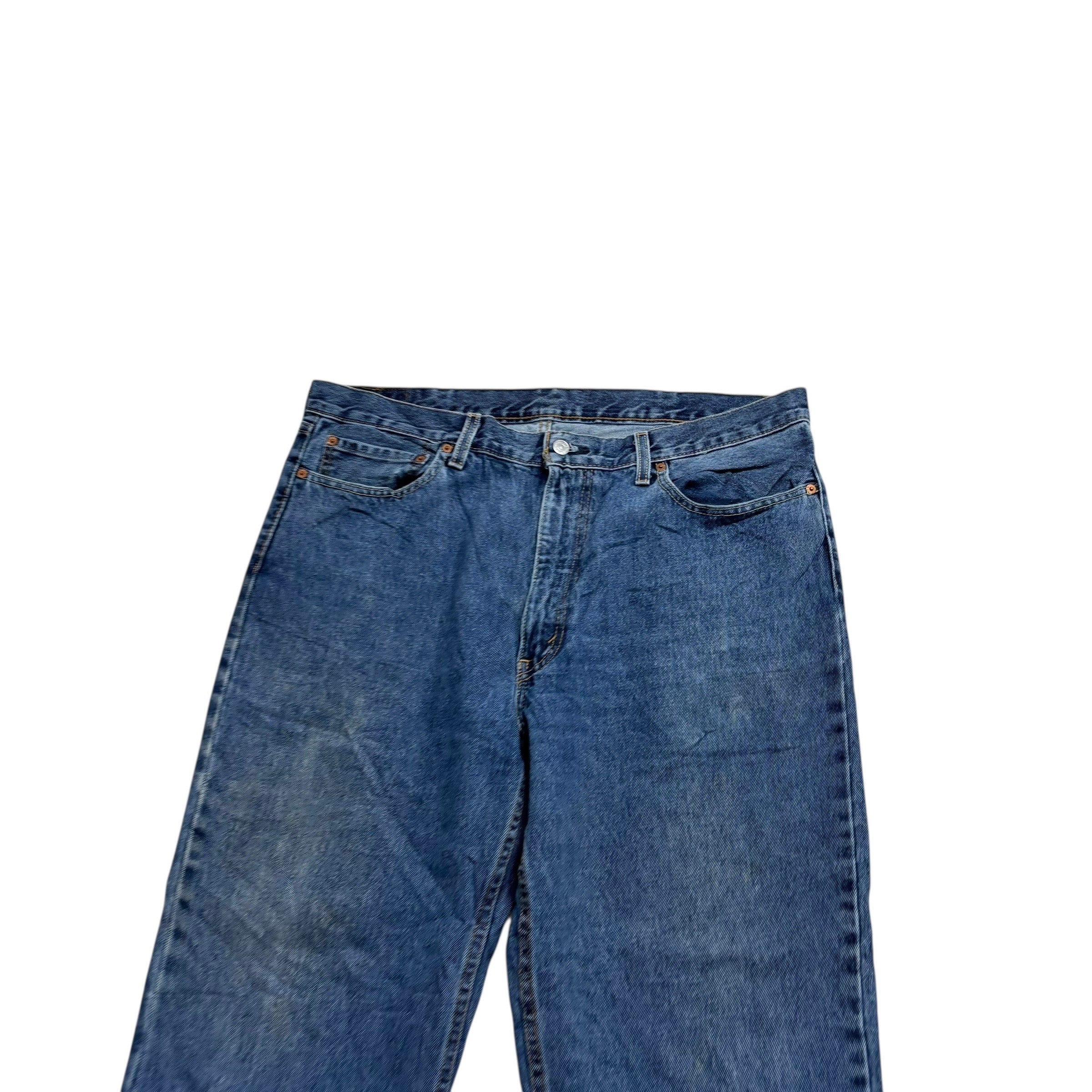 Levis 550 Jeans W38 L32 Mens Mid Blue Baggy Relaxed Straight Fit Denim
