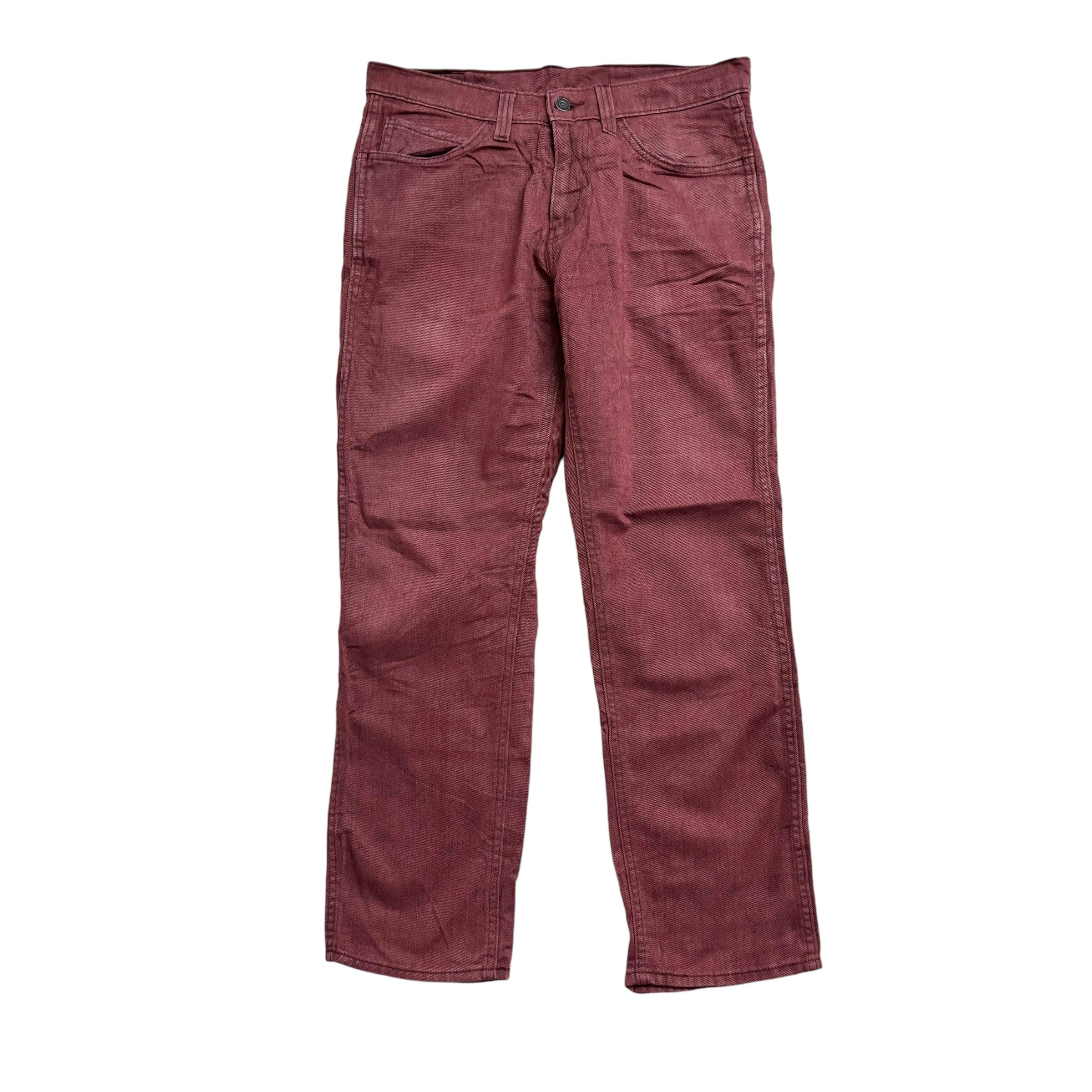 Levis 541 Trousers W31 L29 Mens Burgundy Red Athletic Tapered Fit Cotton Pants