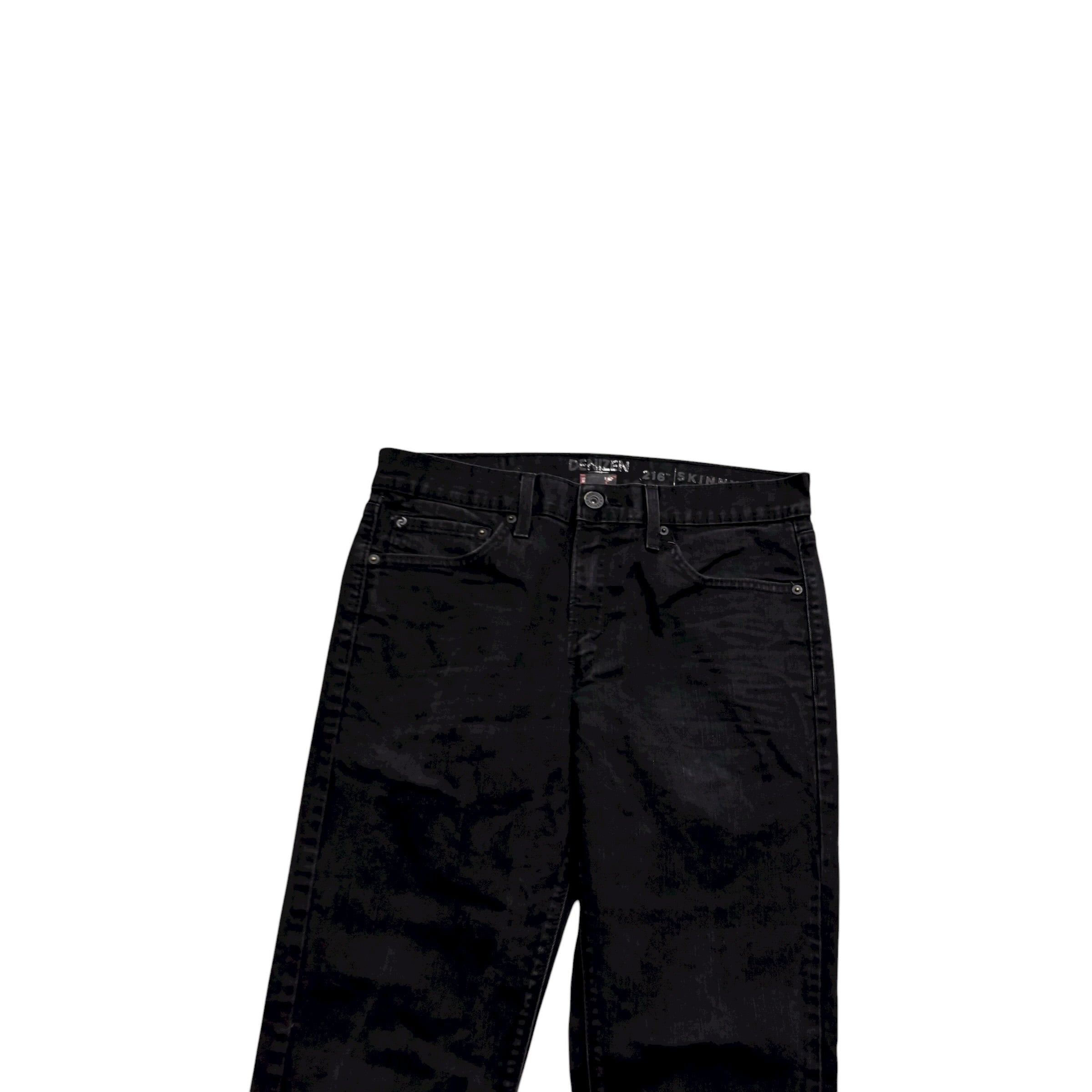 Levis Denizen Jeans W33 L30 Mens Black Skinny Fit Stretch Denim