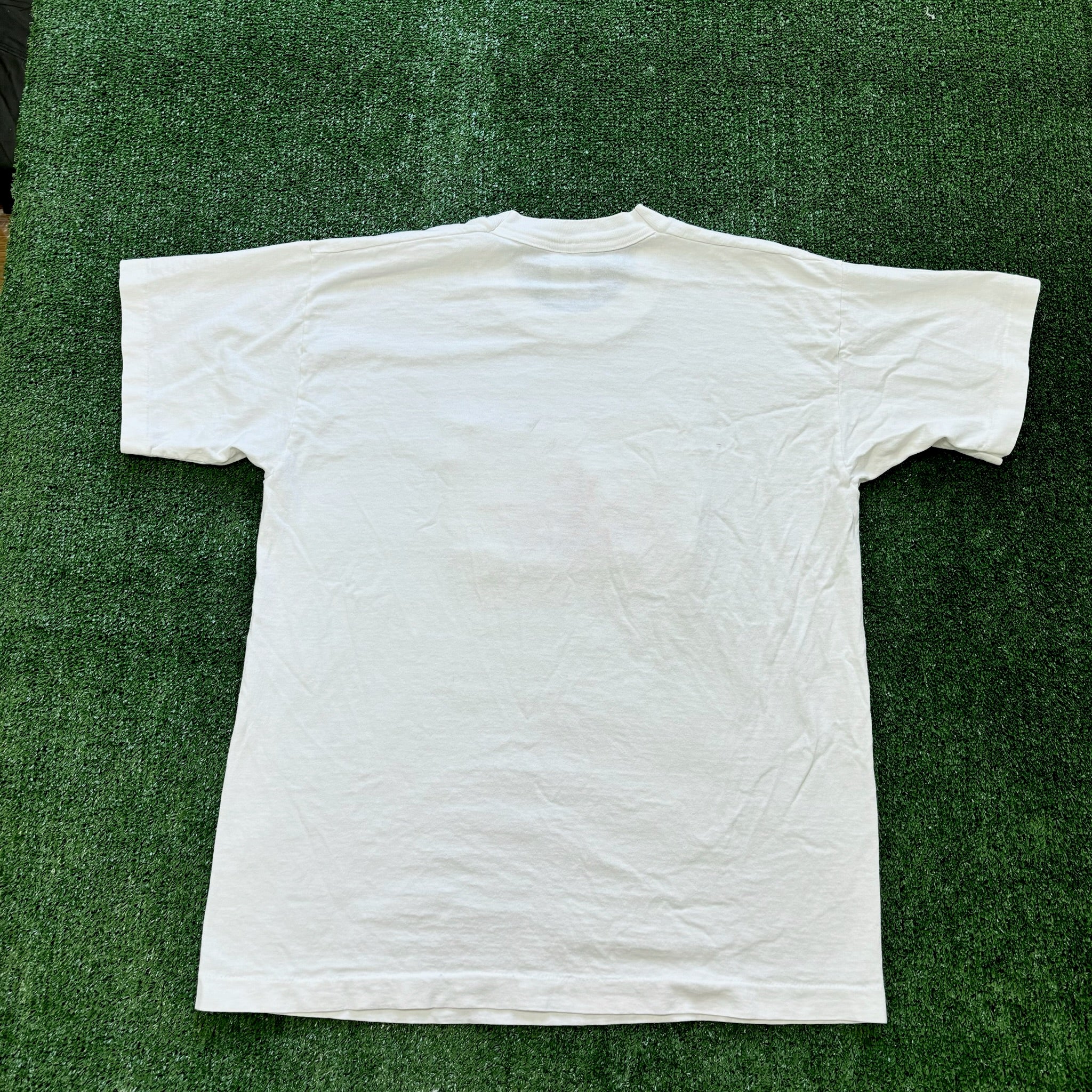 Vintage T Shirt Mens Medium White Single Stitch Graphic Print 90s USA Tourist