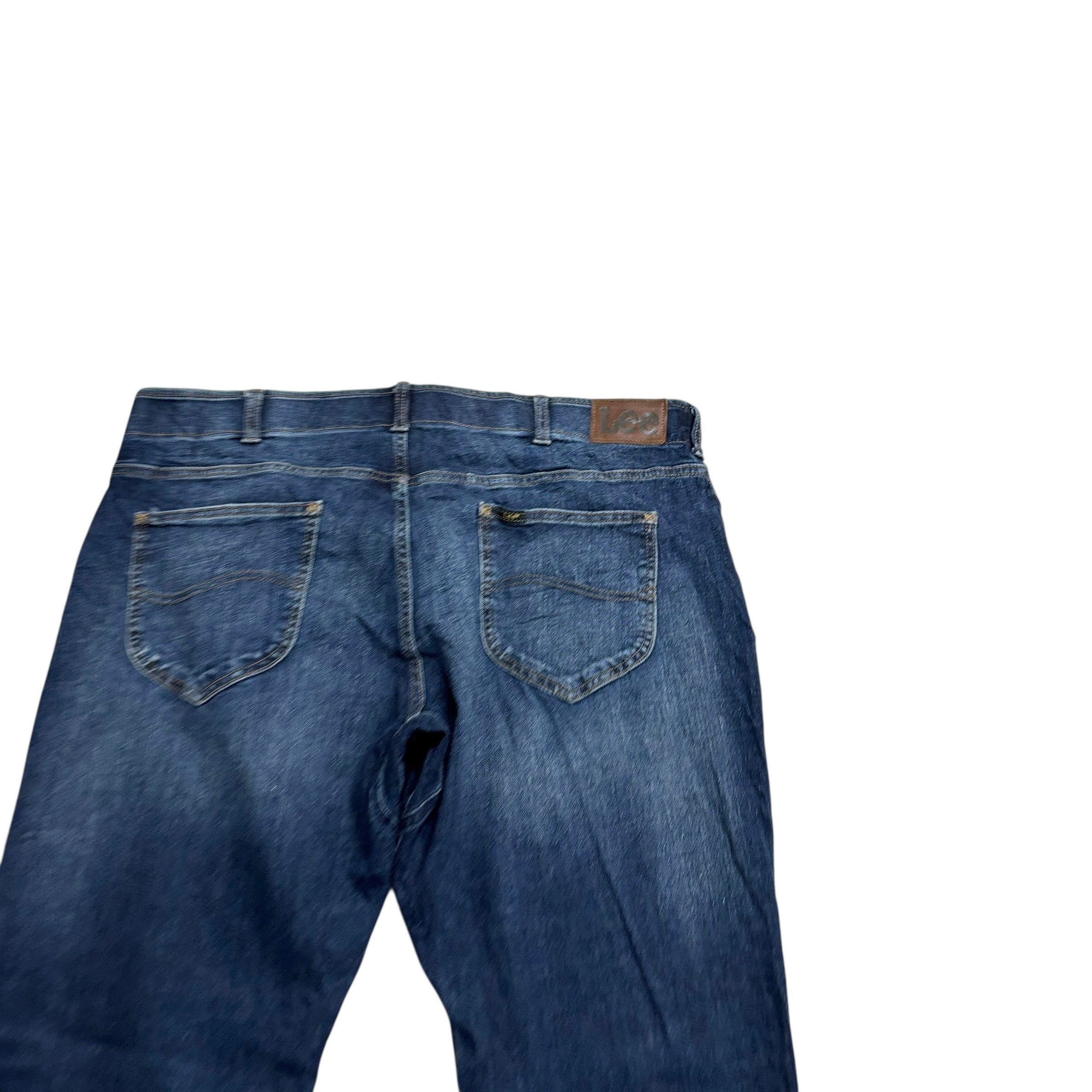 Lee Jeans W40 L29 Mens Dark Blue Regular Tapered Fit Stretch Denim (E)