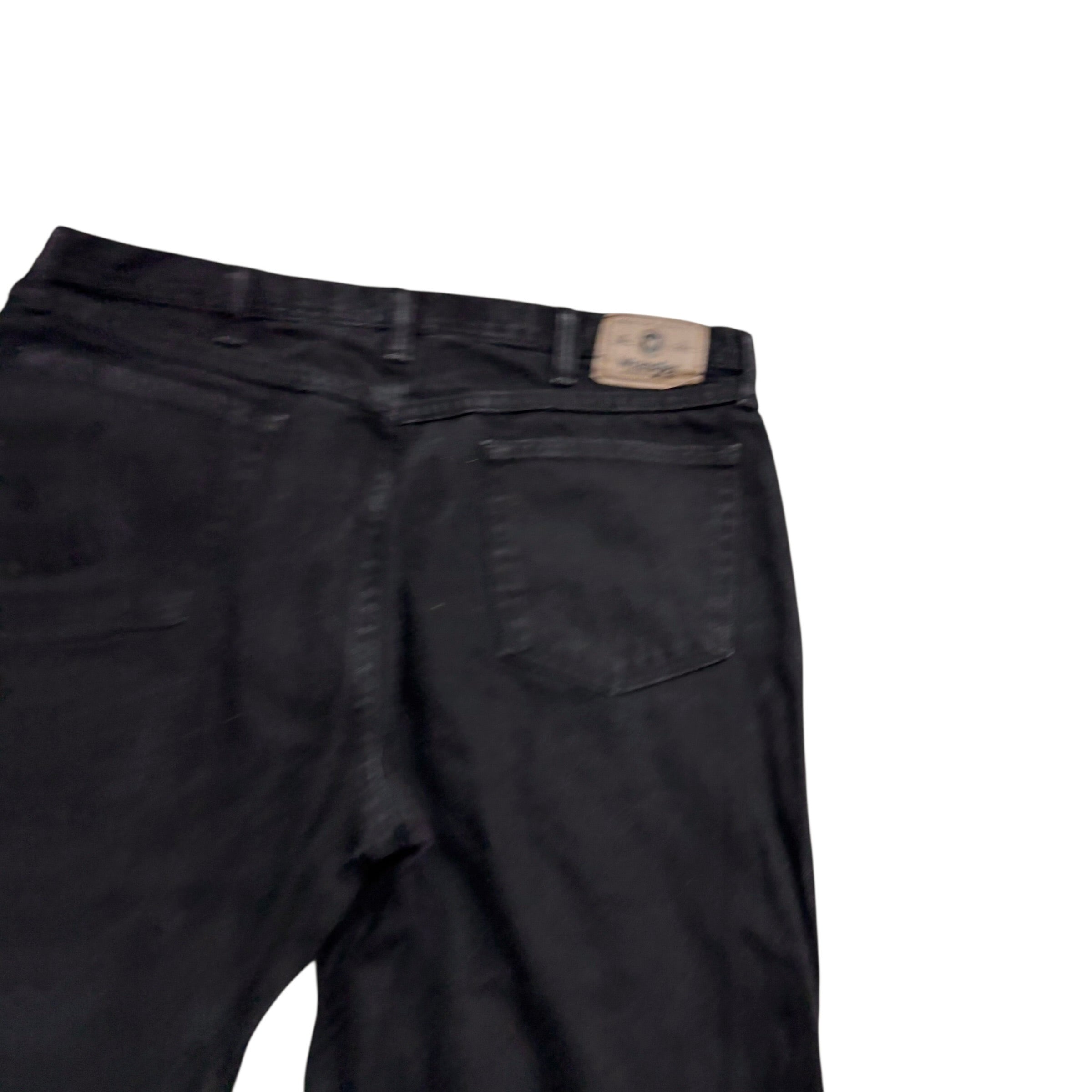 Wrangler Jeans W40 L30 Mens Black Baggy Relaxed Straight Fit Denim (E)