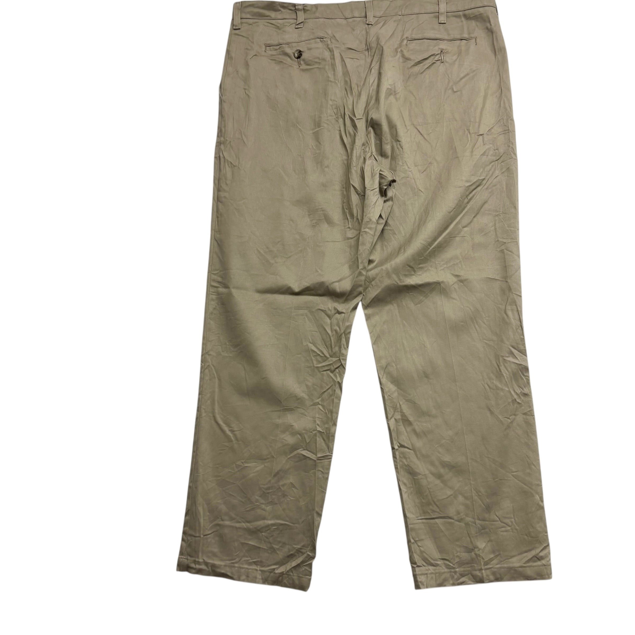 Lee Trousers W40 L32 Mens Beige Relaxed Straight Fit Total Freedom Pants (E)