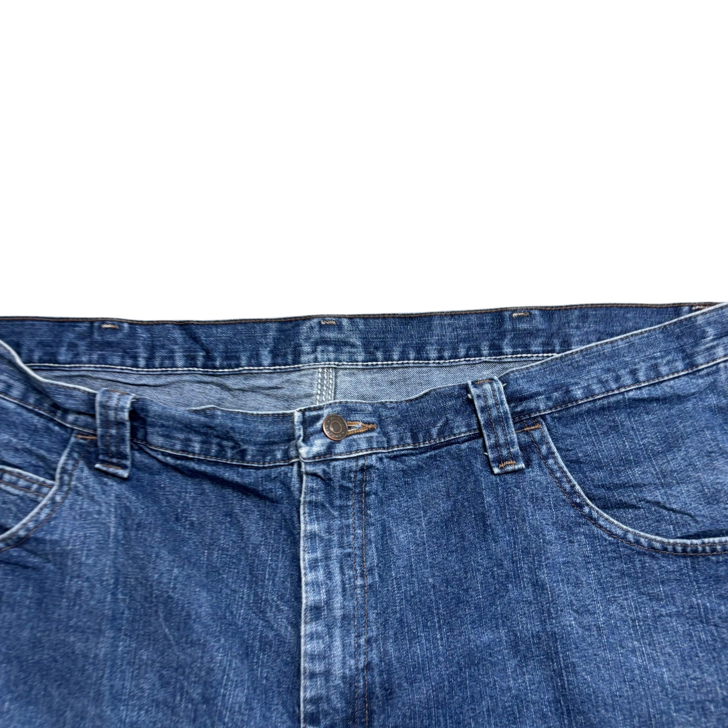 Wrangler Baggy Jorts W42 Mens Mid Blue Denim Shorts Relaxed Fit Carpenter (E)