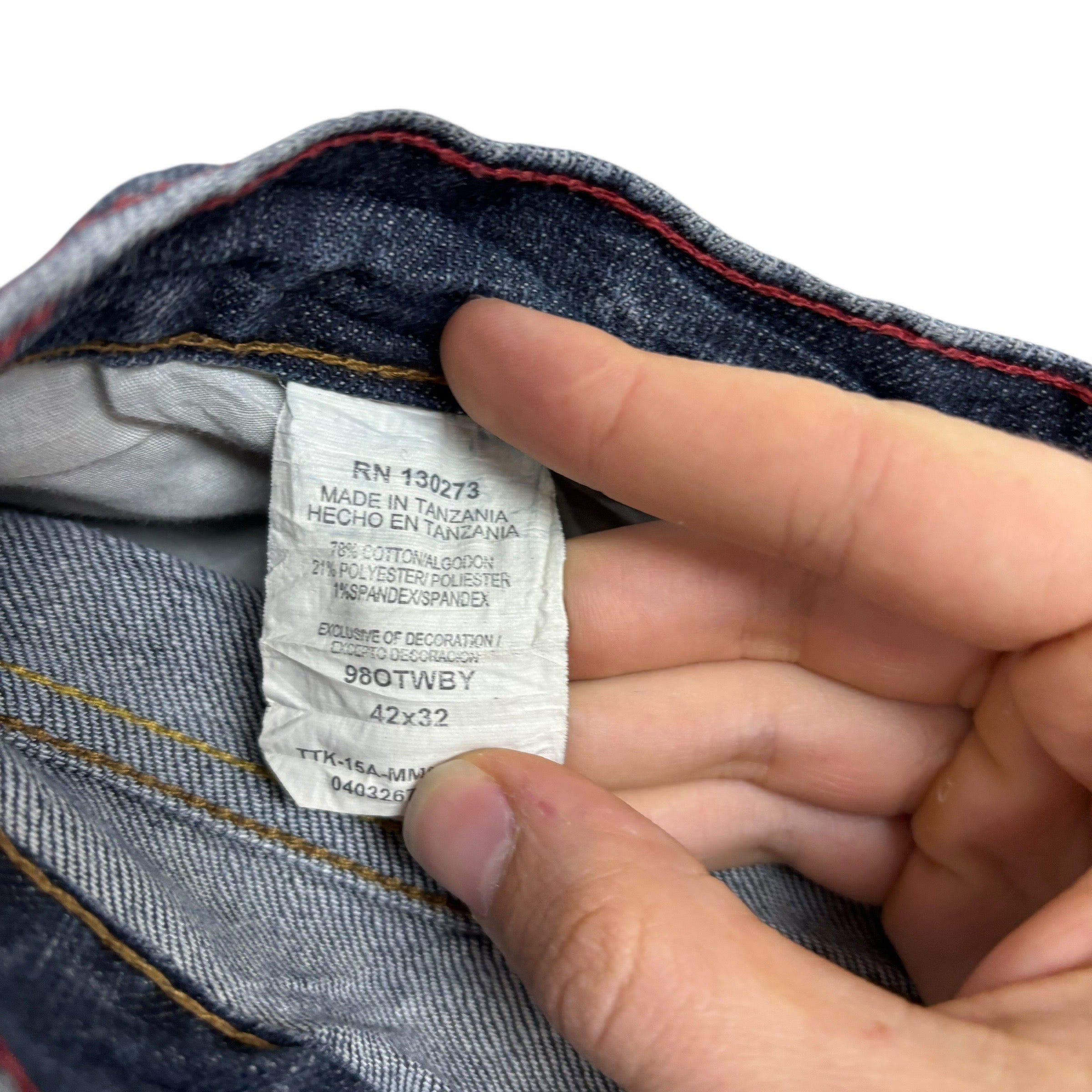 Wrangler Jeans W42 L32 Mens Dark Blue Relaxed Bootcut Fit Vintage Denim (E)