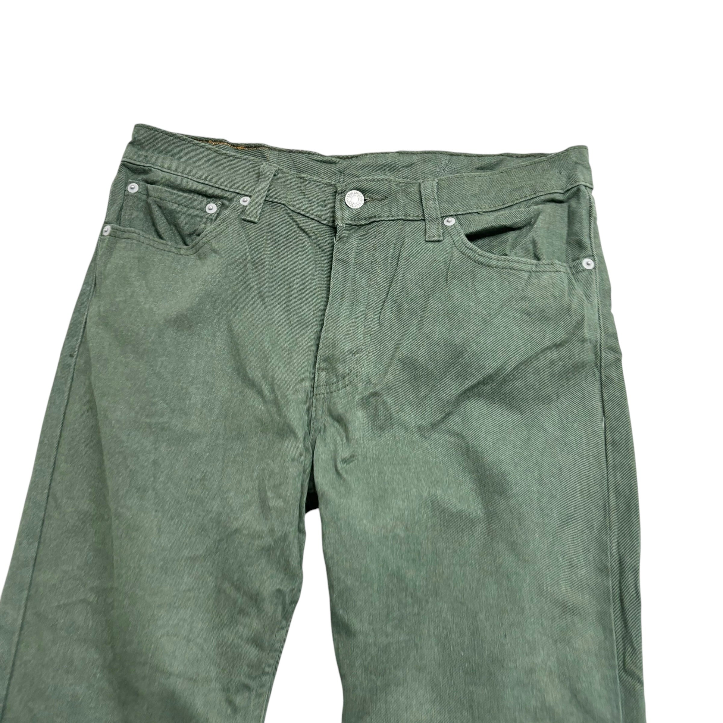 Levis 511 Trousers W32 L34 Mens Green Slim Fit Stretch Pants