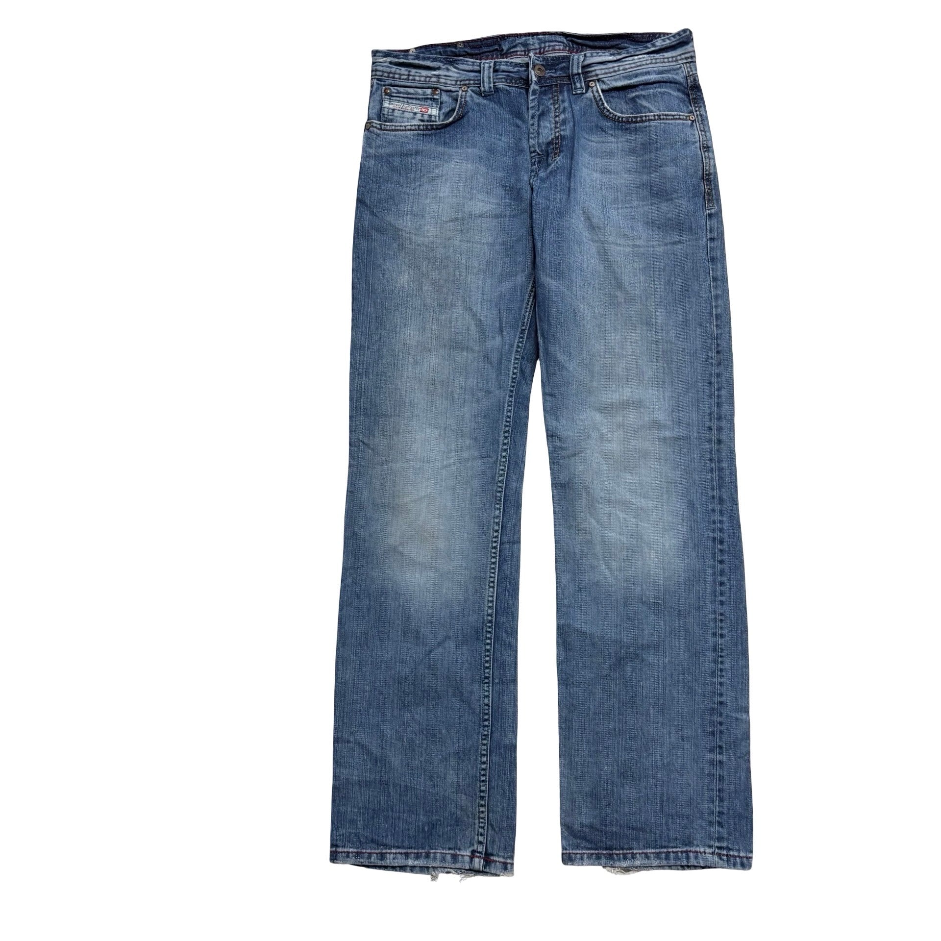 Diesel Kulter Jeans W33 L33 Mens Mid Blue Relaxed Straight Fit Y2K Vintage