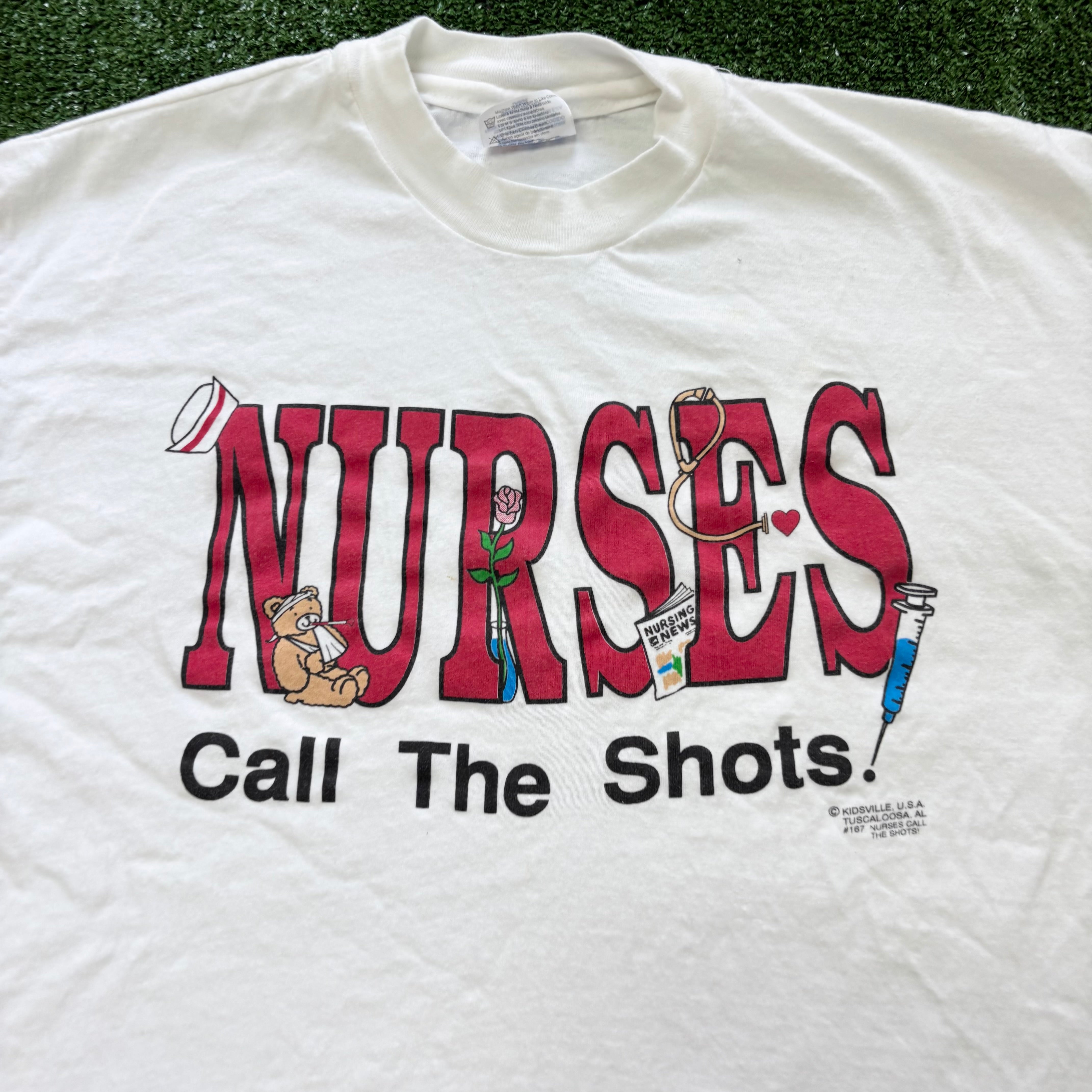 Vintage T Shirt Mens Large White Single Stitch Graphic Print 90s USA (E)