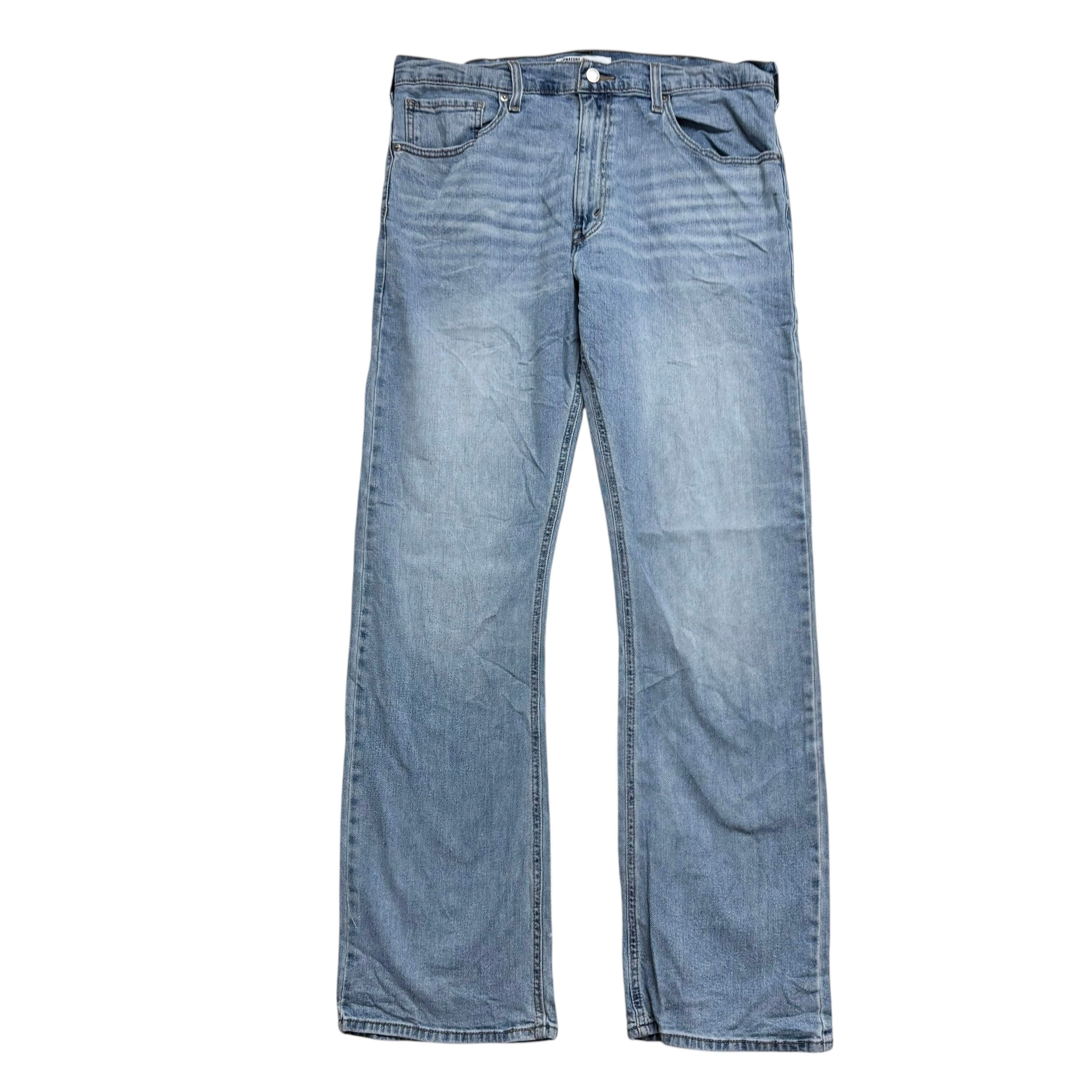 Levis Signature Jeans W36 L32 Mens Light Blue Regular Bootcut Fit Stretch