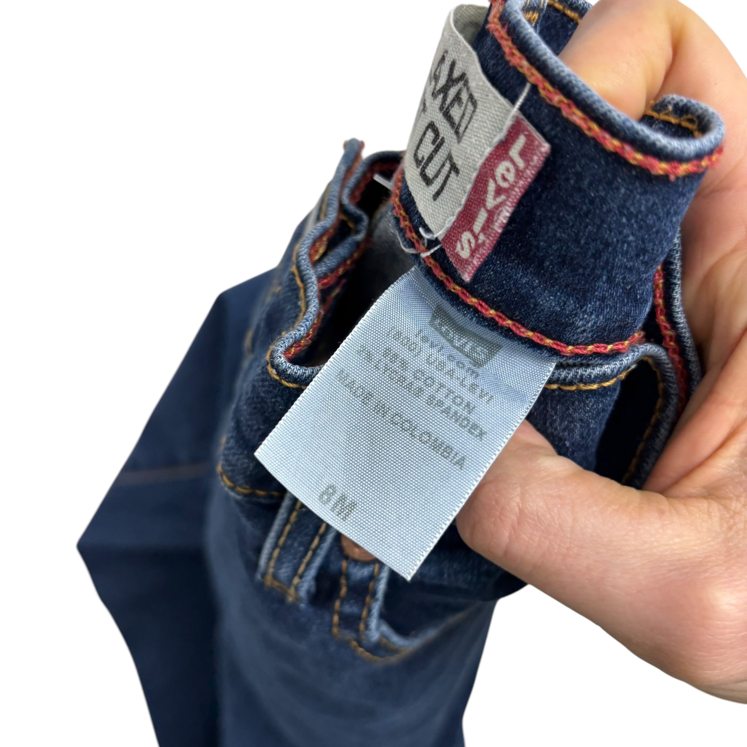 Levis 550 Jeans W30 L32 Womens Dark Blue Relaxed Bootcut Stretch Vintage Denim