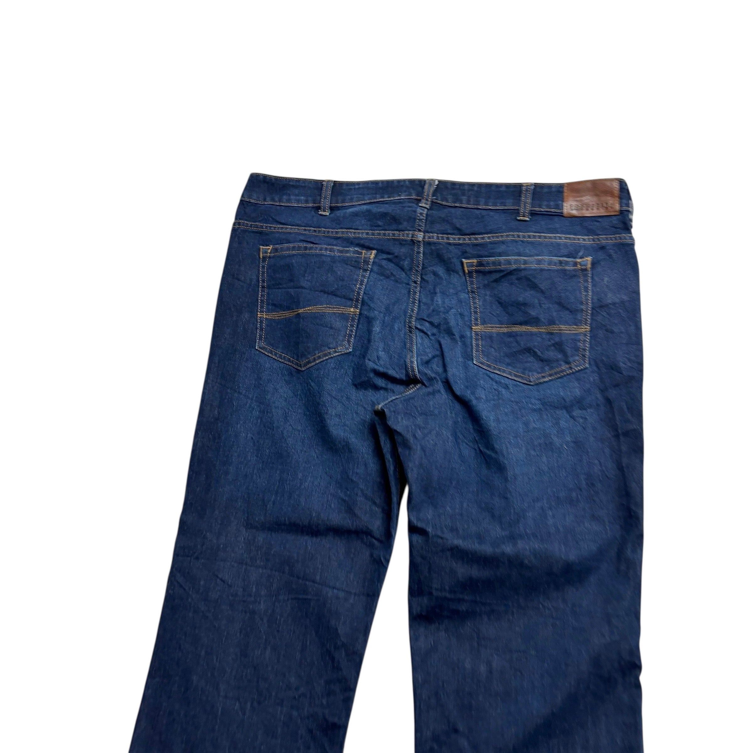 Lee Jeans W40 L32 Mens Dark Blue Regular Straight Fit Stretch Denim (E)