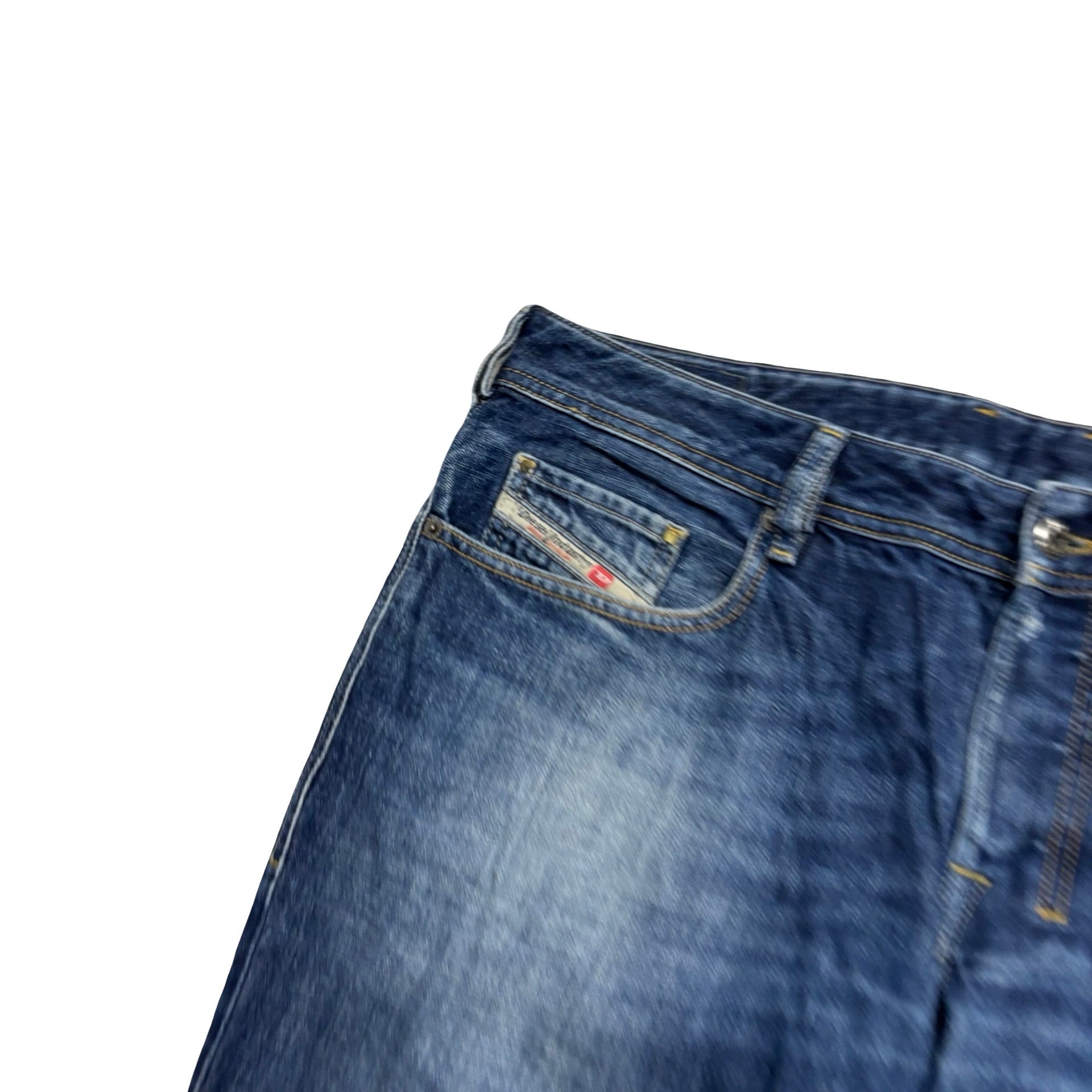 Diesel Zatiny Jeans W36 L30 Mens Dark Blue Regular Bootcut Fit Denim (E)